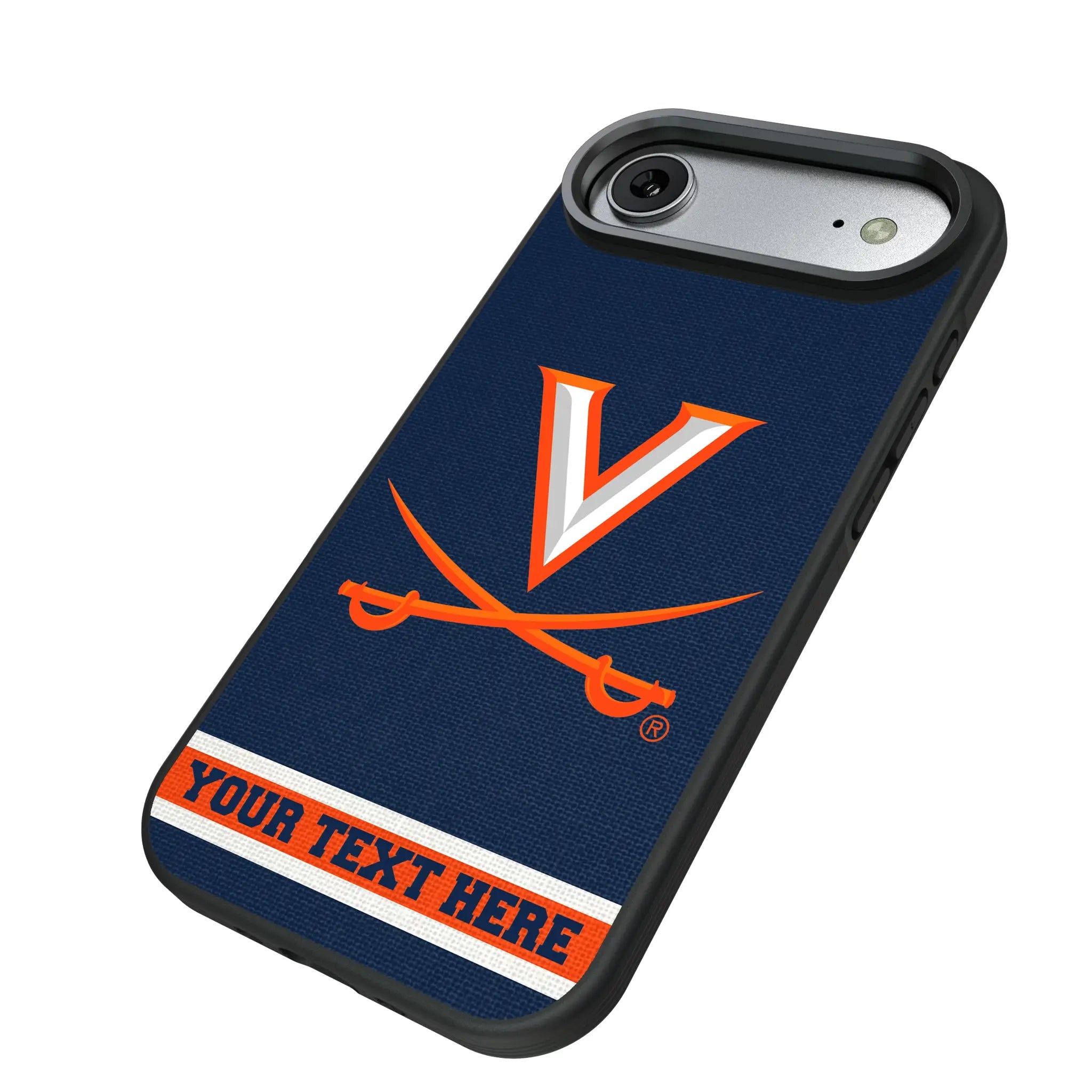 University of Virginia Cavaliers Personalized Stripe iPhone Bump Phone Case for Apple iPhone - Isometric View#Device_iPhone Air