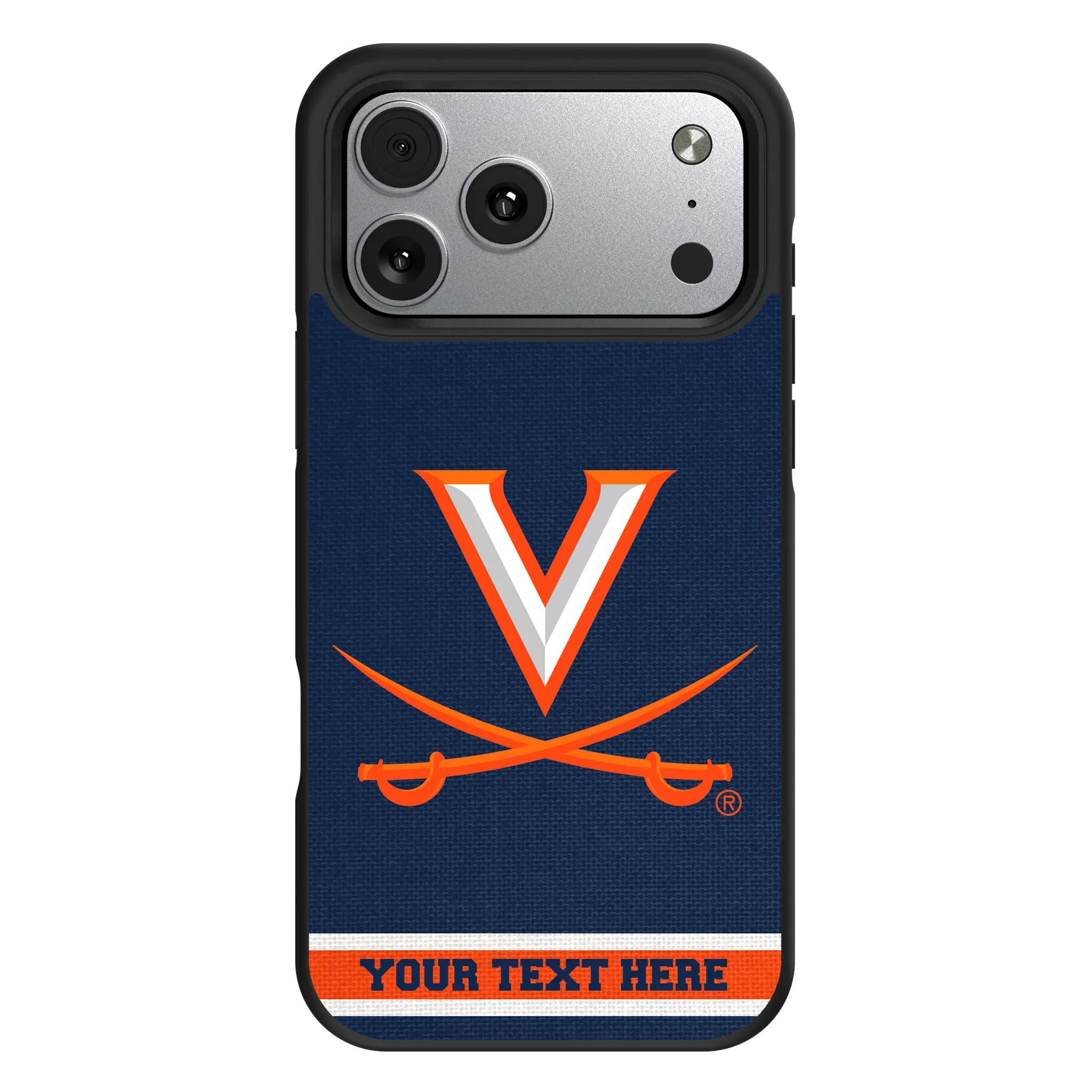 University of Virginia Cavaliers Personalized Stripe iPhone Bump Phone Case for Apple iPhone#Device_iPhone 17 Pro Max