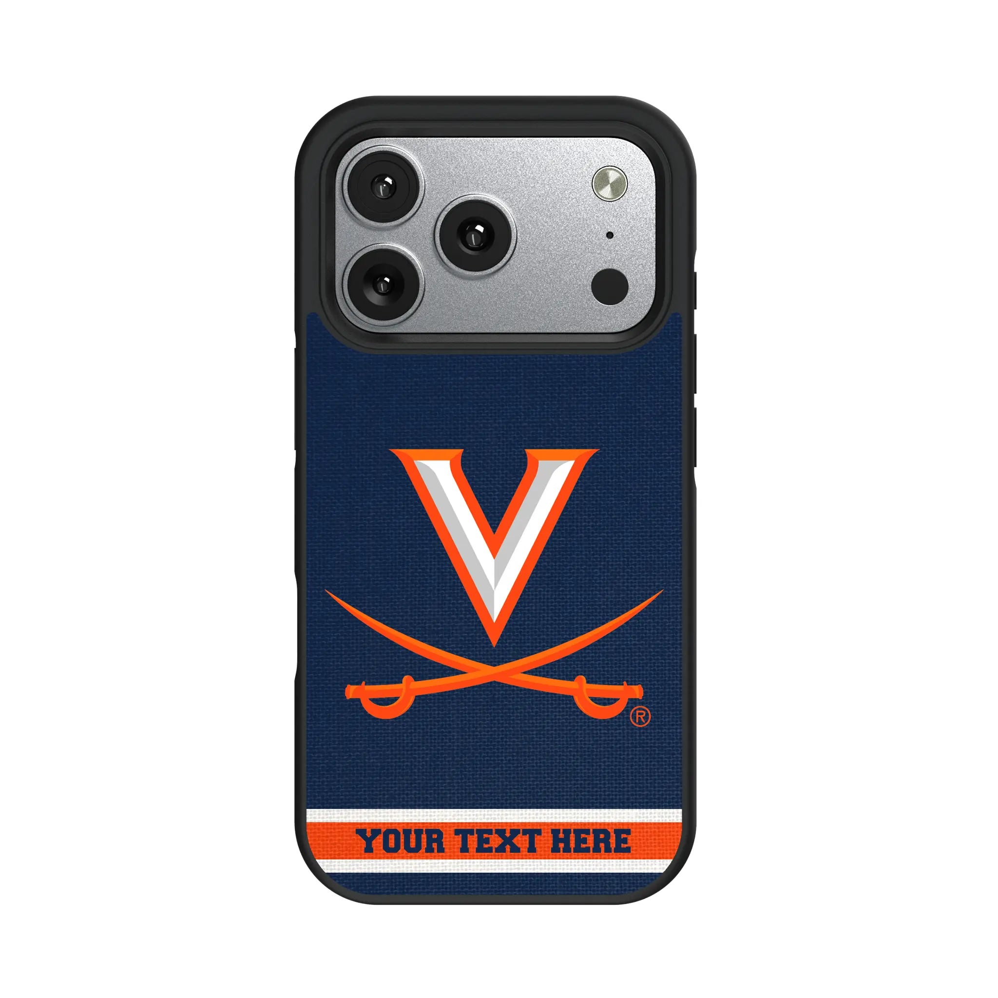 University of Virginia Cavaliers Personalized Stripe iPhone Bump Phone Case for Apple iPhone#Device_iPhone 17 Pro
