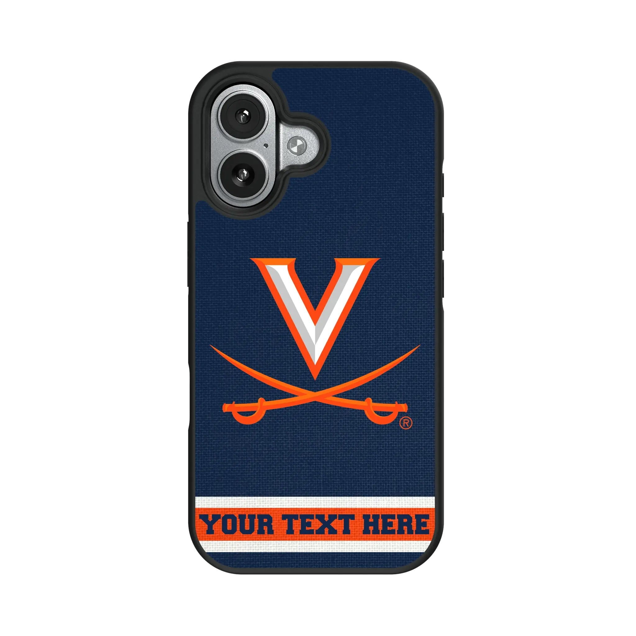 University of Virginia Cavaliers Personalized Stripe iPhone Bump Phone Case for Apple iPhone#Device_iPhone 17