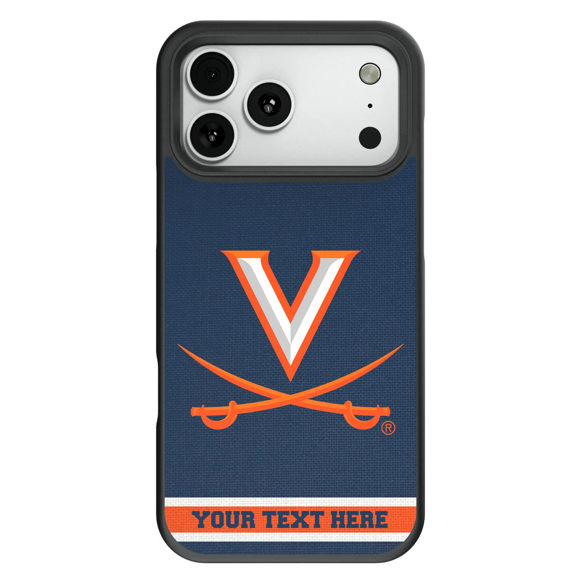 University of Virginia Cavaliers Personalized Stripe Bump Phone Case for Apple iPhone