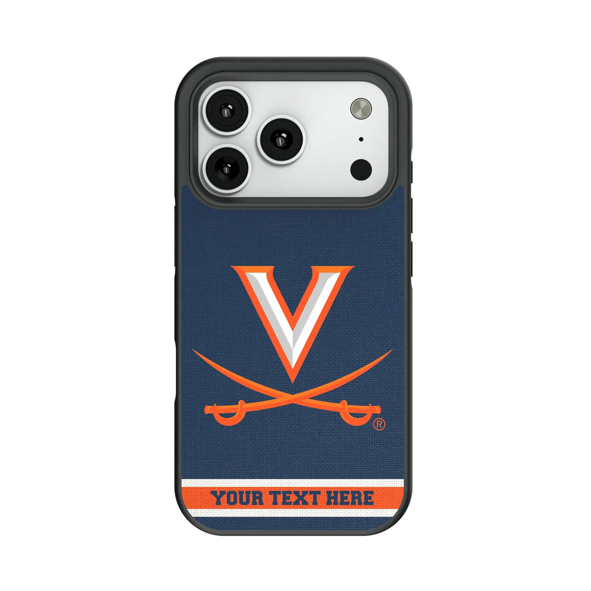 University of Virginia Cavaliers Personalized Stripe Bump Phone Case for Apple iPhone