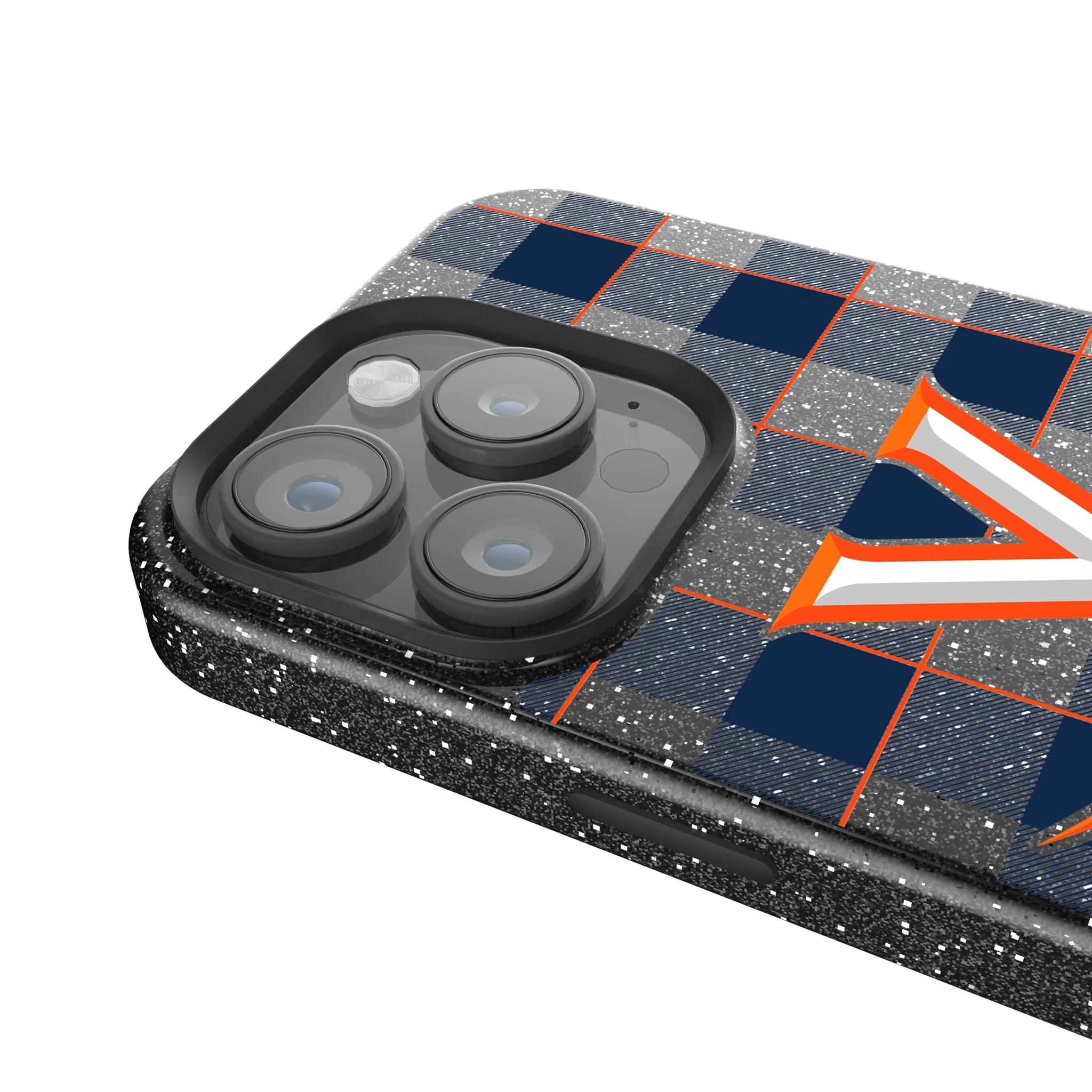 University of Virginia Cavaliers Plaid iPhone Bling Phone Case for Apple iPhone - Detail