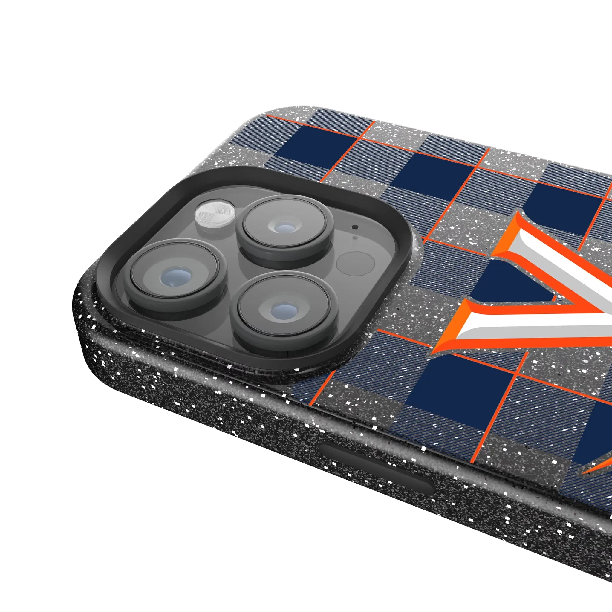 University of Virginia Cavaliers Plaid iPhone Bling Phone Case for Apple iPhone - Detail