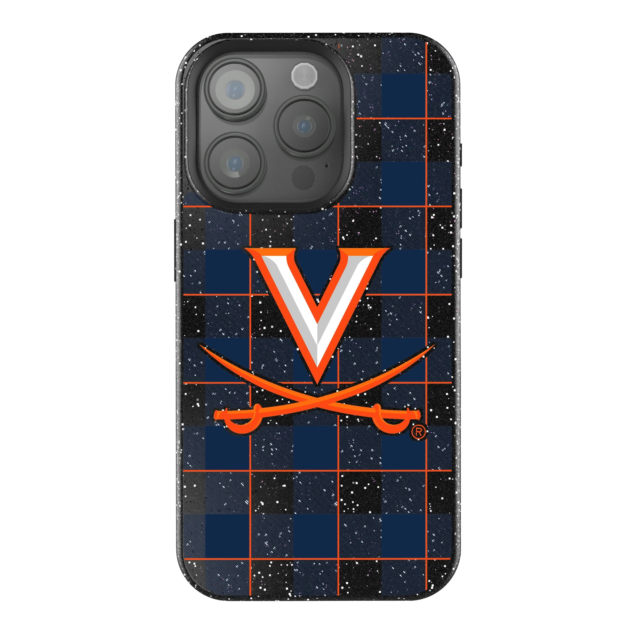 University of Virginia Cavaliers Plaid iPhone Bling Phone Case for Apple iPhone