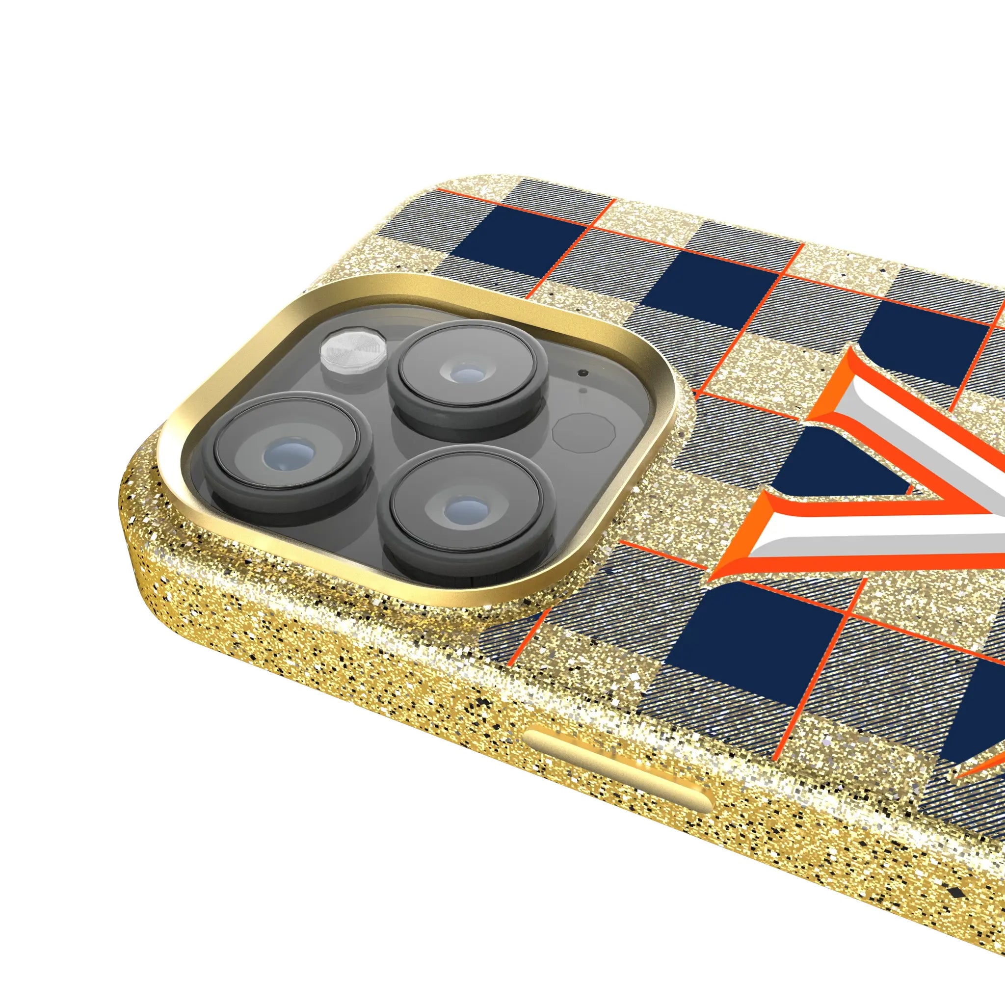 University of Virginia Cavaliers Plaid iPhone Bling Phone Case for Apple iPhone - Detail