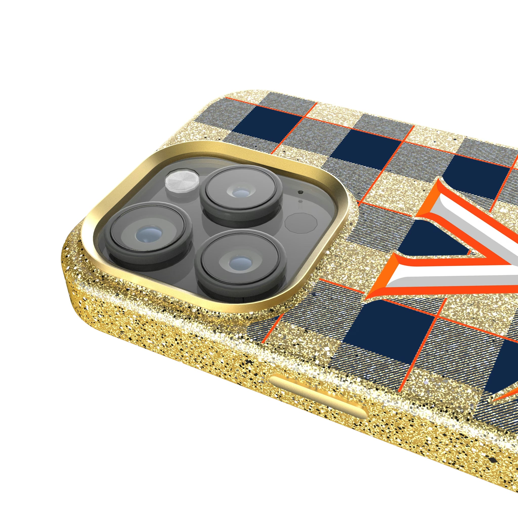 University of Virginia Cavaliers Plaid iPhone Bling Phone Case for Apple iPhone - Detail