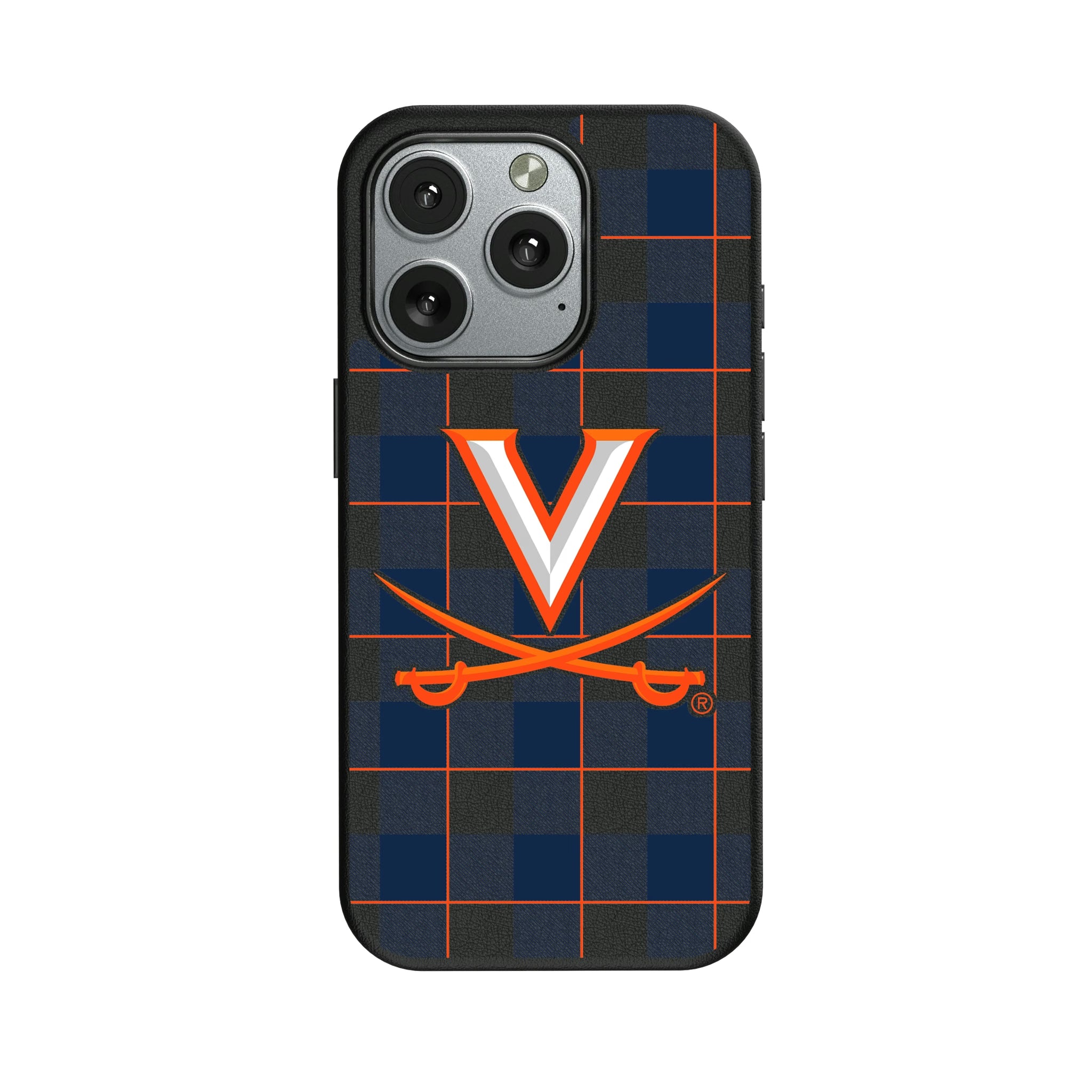 University of Virginia Cavaliers Plaid iPhone MagSafe Compatible Phone Case for Apple iPhone