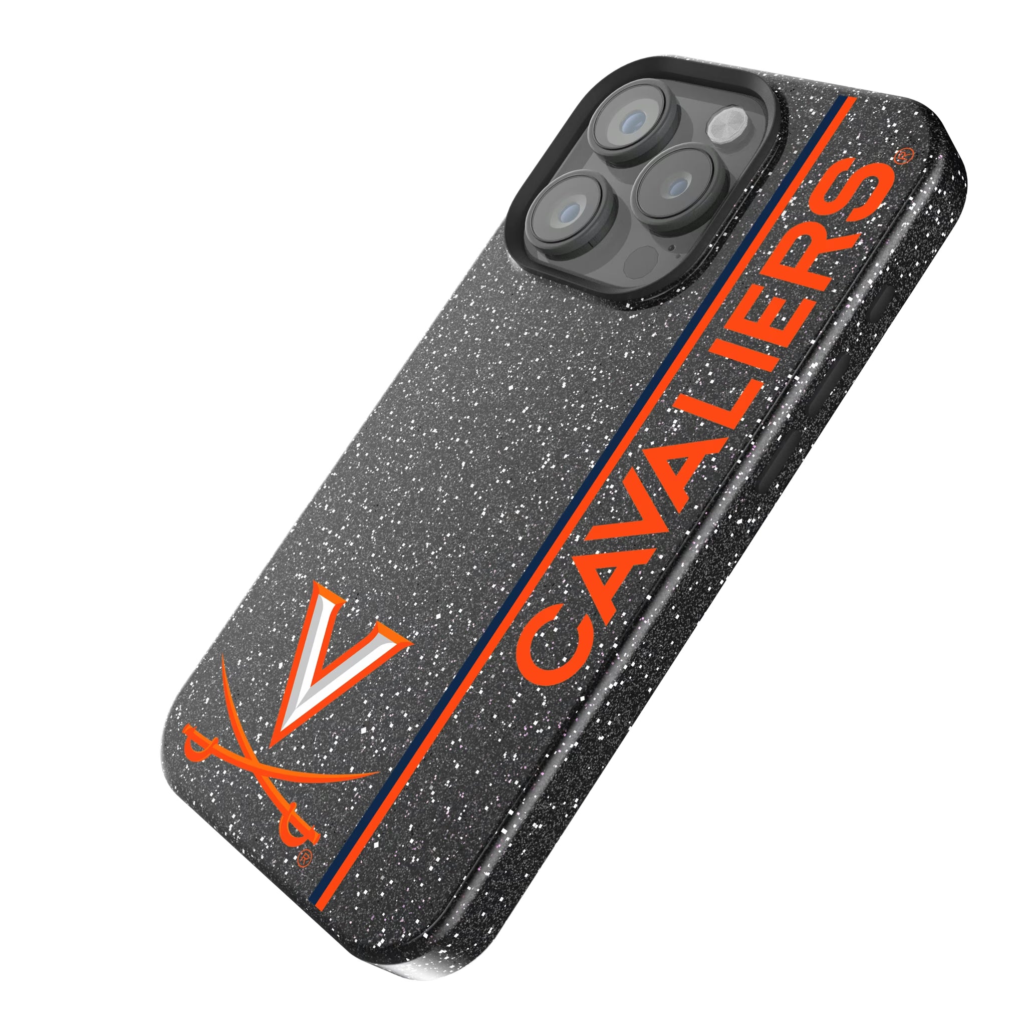 University of Virginia Cavaliers Sidebar iPhone Bling Phone Case for Apple iPhone - Isometric View