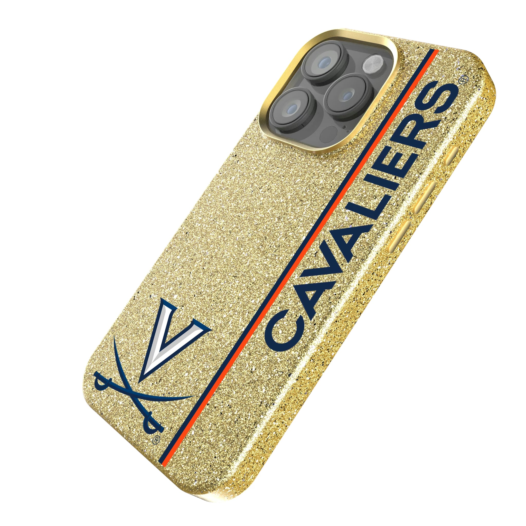 University of Virginia Cavaliers Sidebar iPhone Bling Phone Case for Apple iPhone - Isometric View