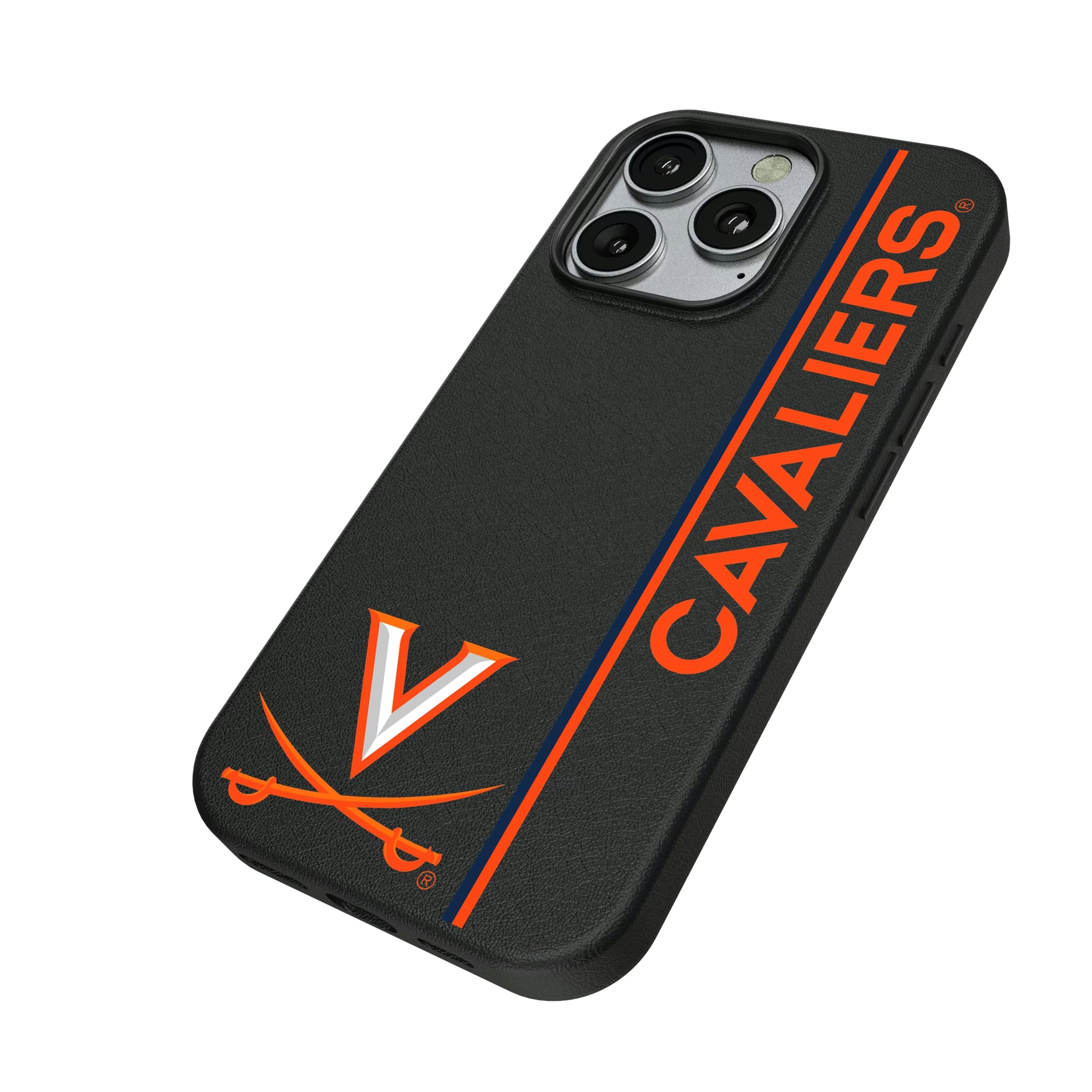 University of Virginia Cavaliers Sidebar iPhone MagSafe Compatible Phone Case for Apple iPhone - Isometric View