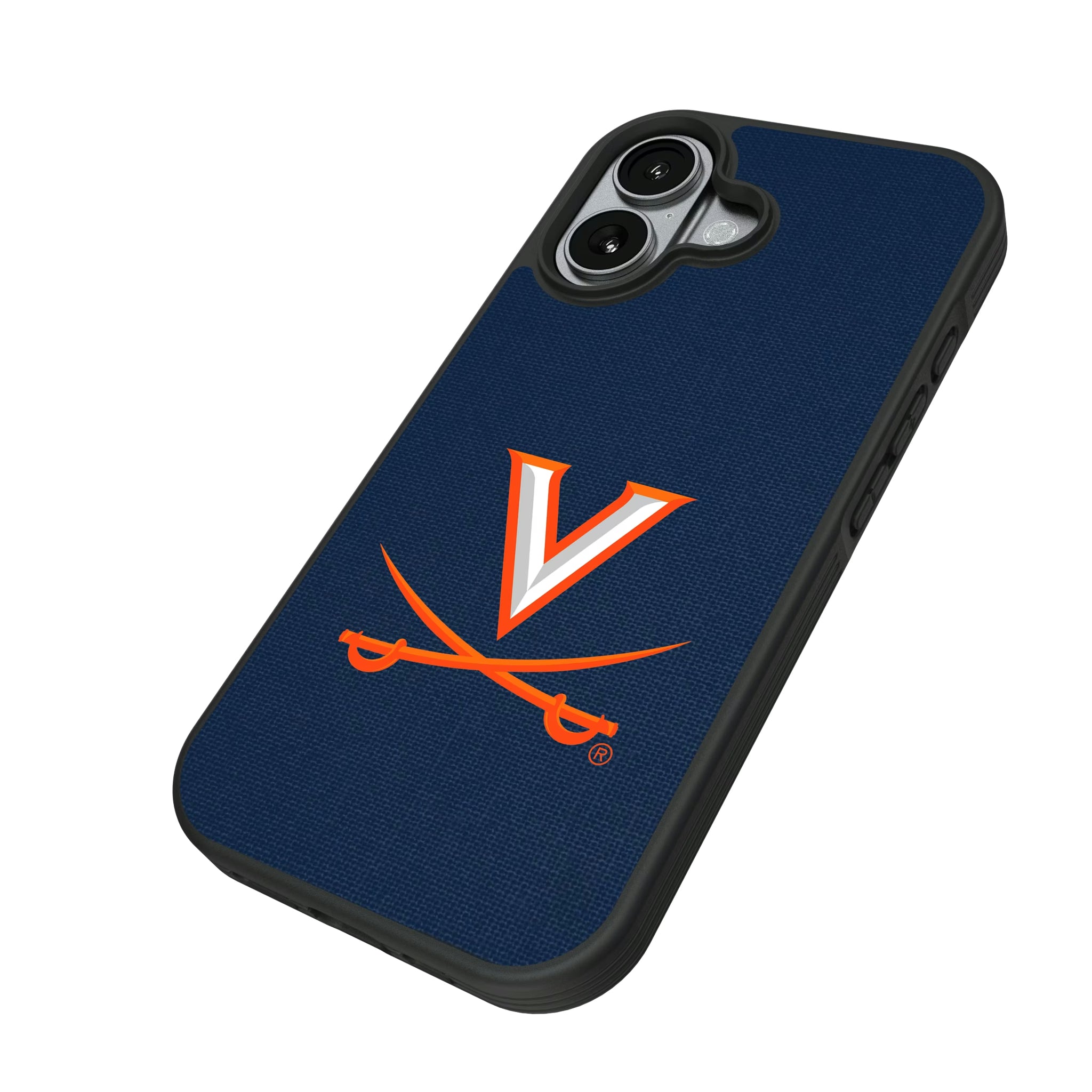 University of Virginia Cavaliers Solid iPhone Bump Phone Case for Apple iPhone - Isometric View#Device_iPhone 17