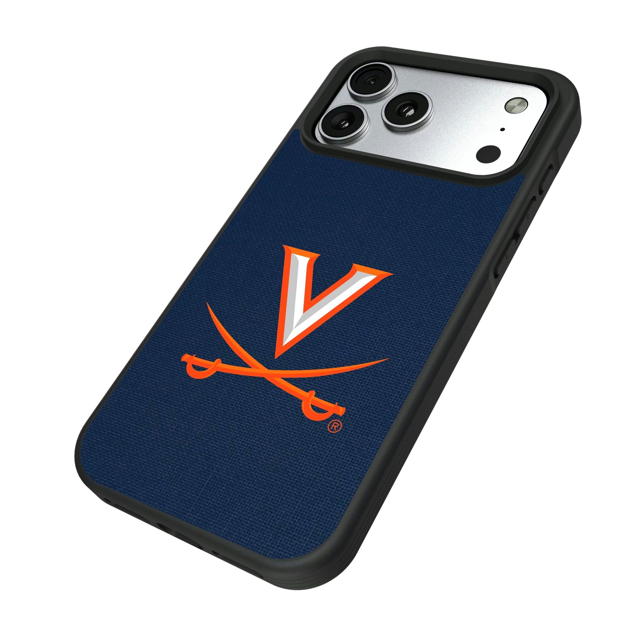 University of Virginia Cavaliers Solid iPhone Bump Phone Case for Apple iPhone - Isometric View#Device_iPhone 17 Pro Max