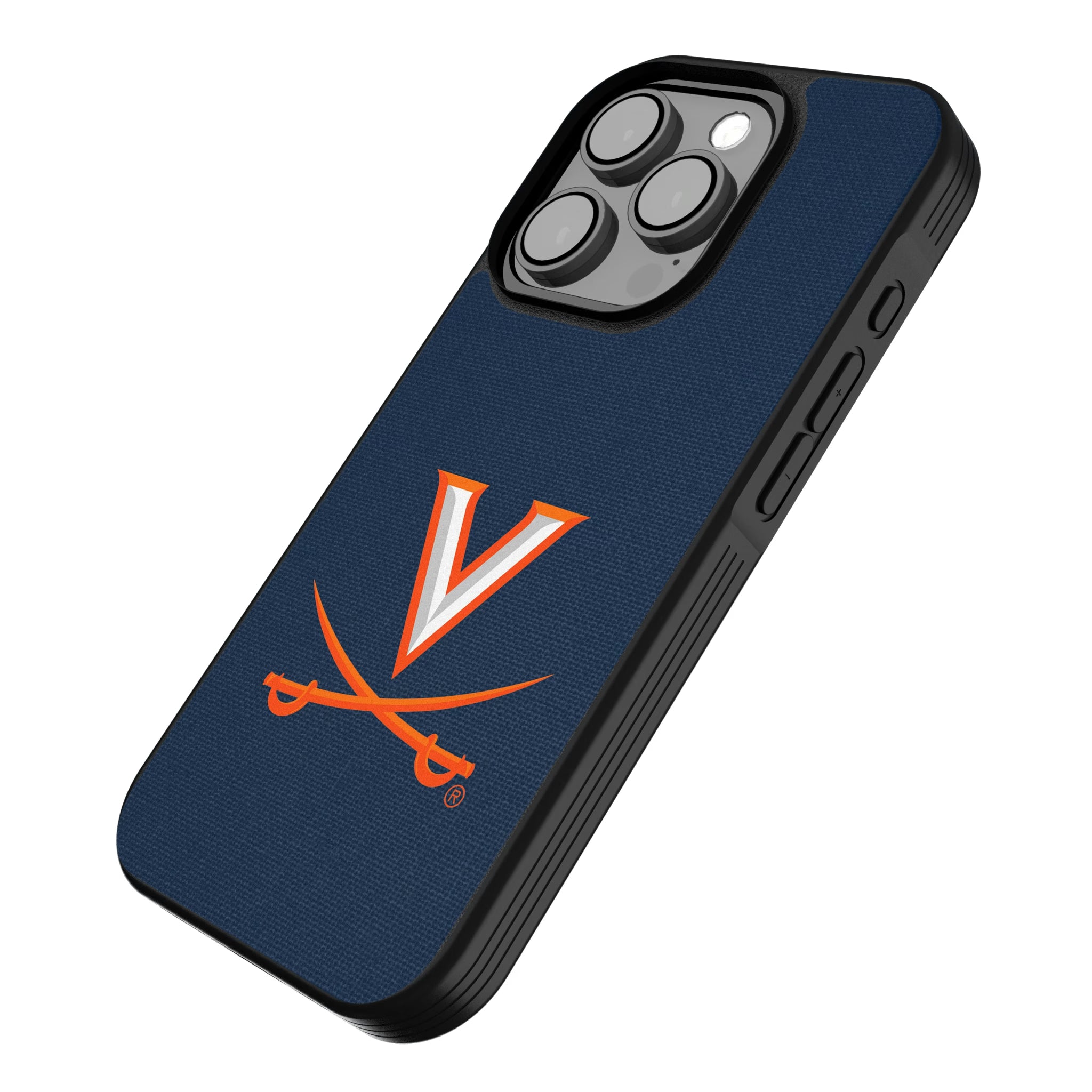 University of Virginia Cavaliers Solid iPhone Bump Phone Case for Apple iPhone - Isometric View