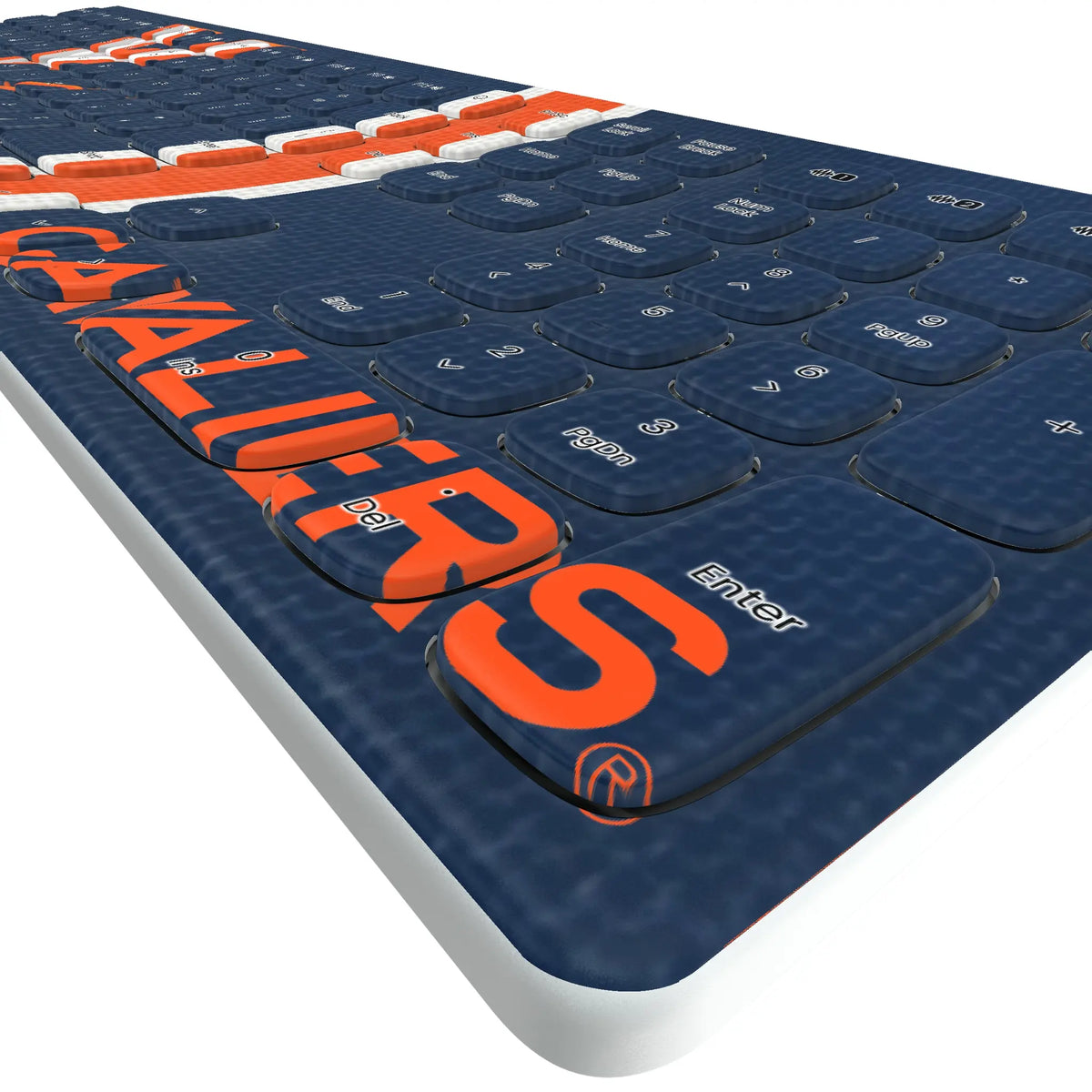 University of Virginia Cavaliers Stripe KKB605 Curved Wireless Keyboard - Detail