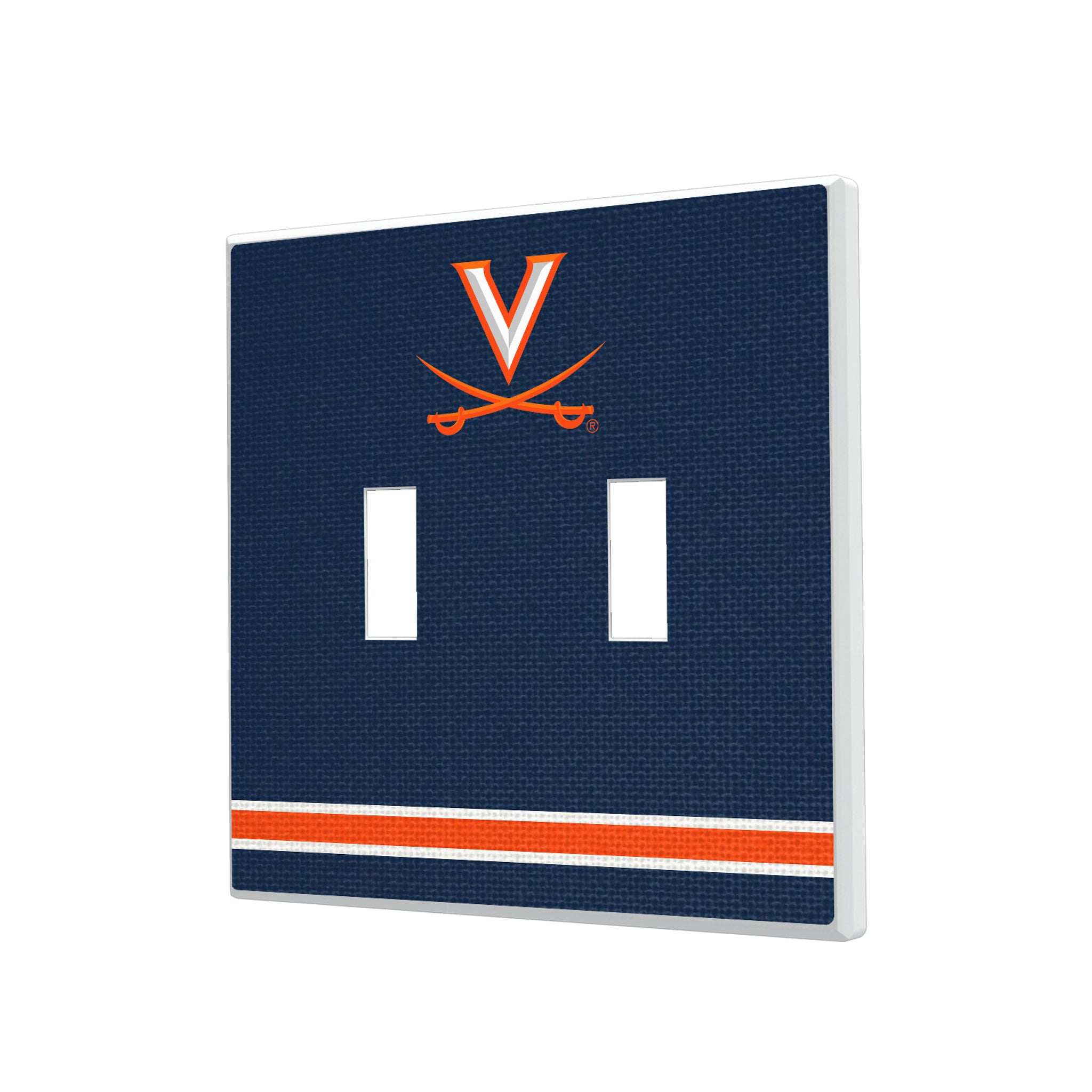 University of Virginia Cavaliers Stripe Hidden-Screw Light Switch Plate#Style_Double Toggle