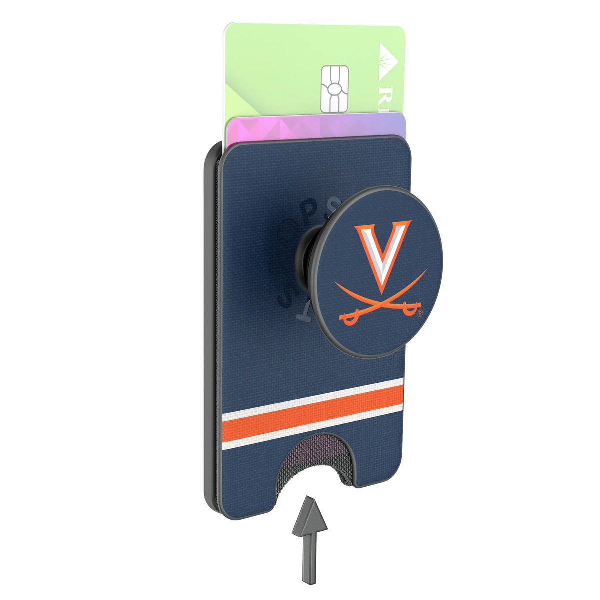 University of Virginia Cavaliers Stripe Popsockets Wallet Magnetic - Detail