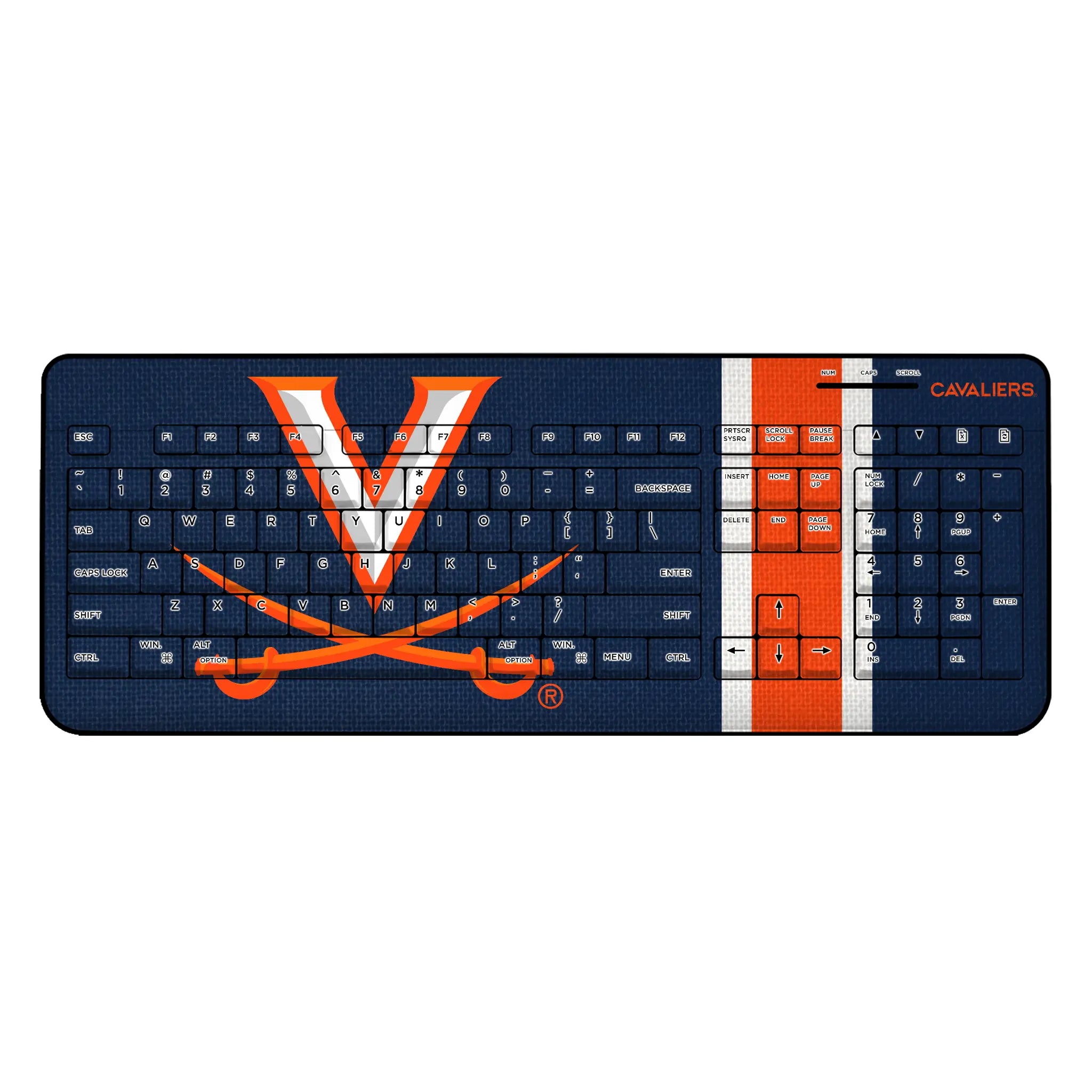 University of Virginia Cavaliers Stripe Wireless USB Keyboard