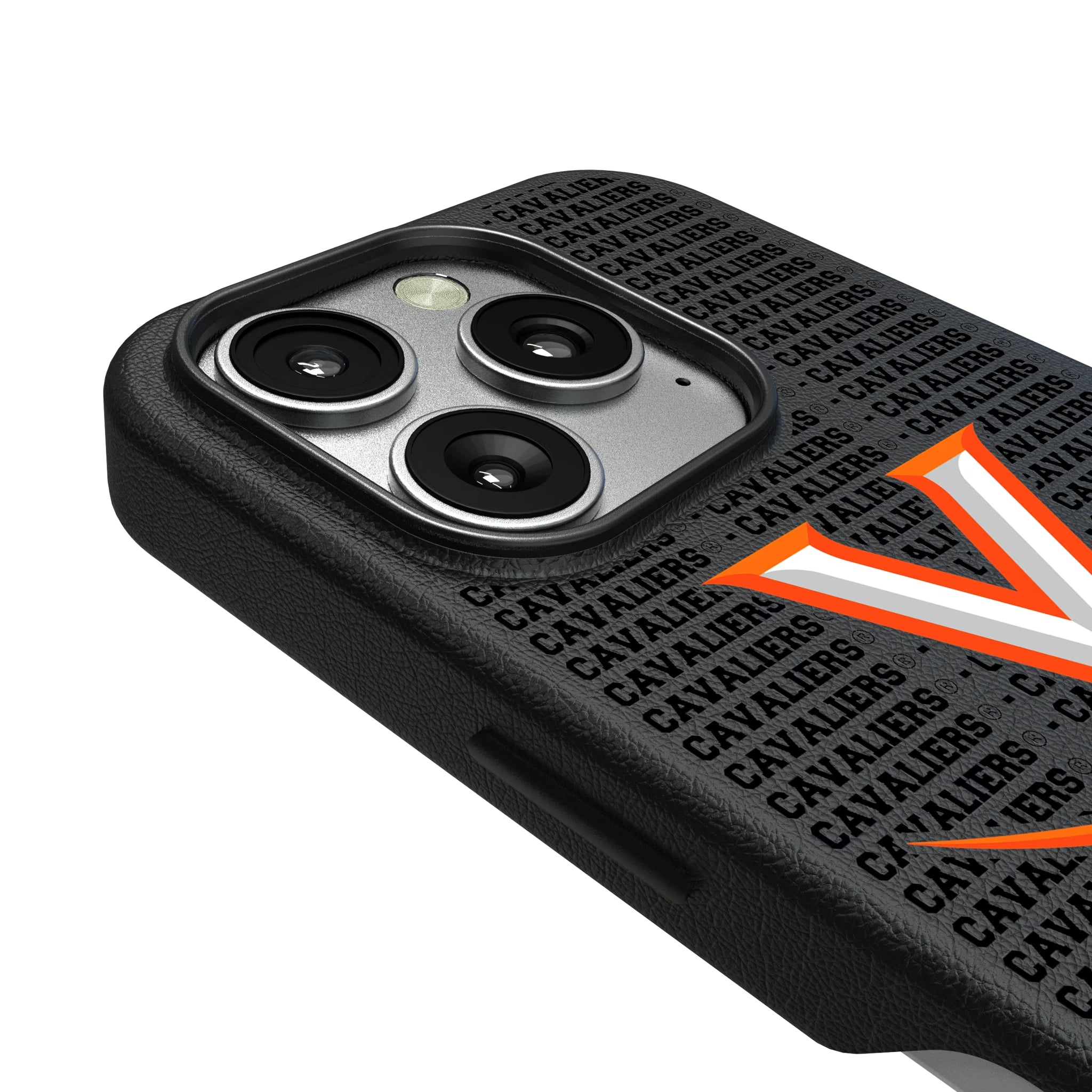 University of Virginia Cavaliers Text Backdrop iPhone MagSafe Compatible Phone Case for Apple iPhone - Detail