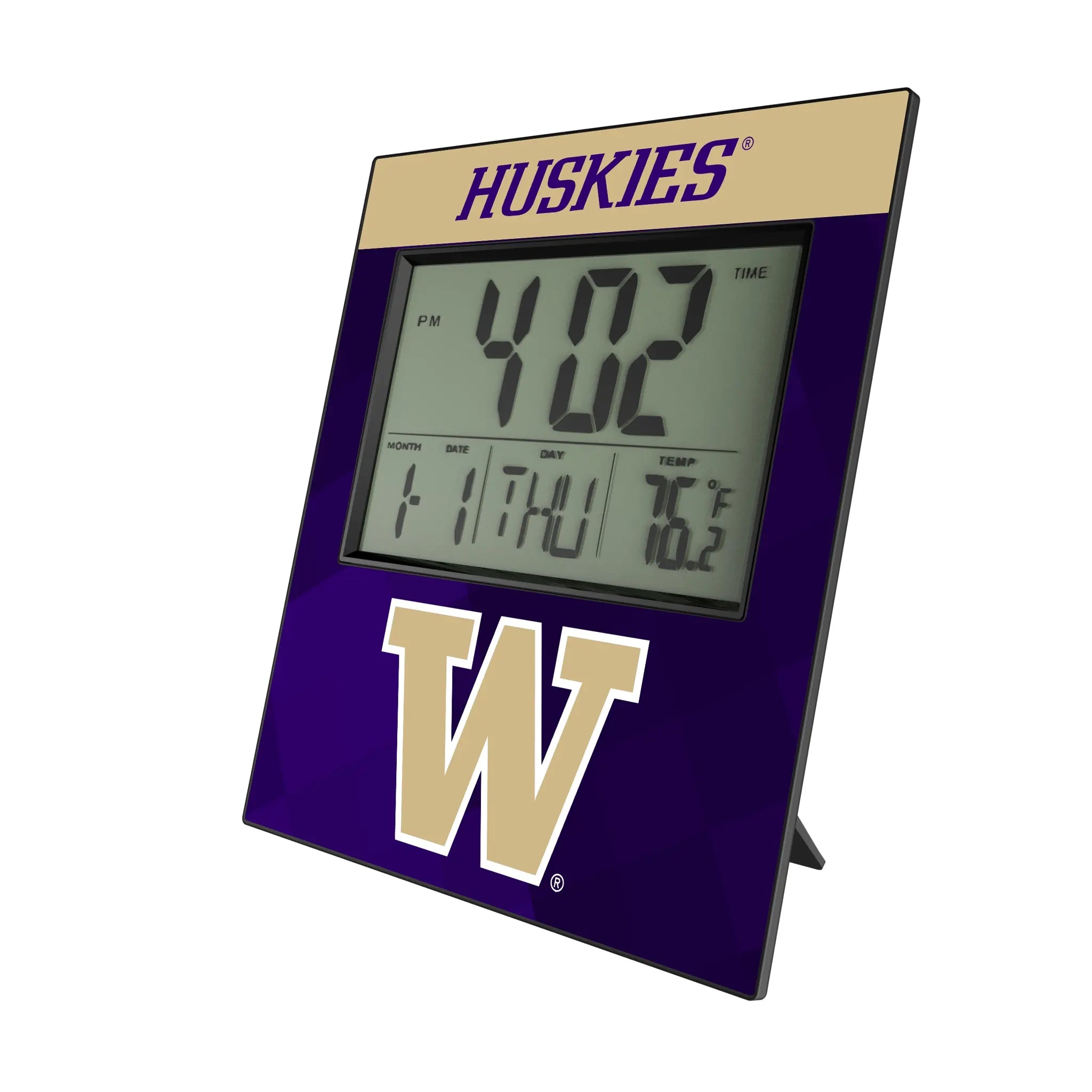 University of Washington Huskies Color Block Wall Clock