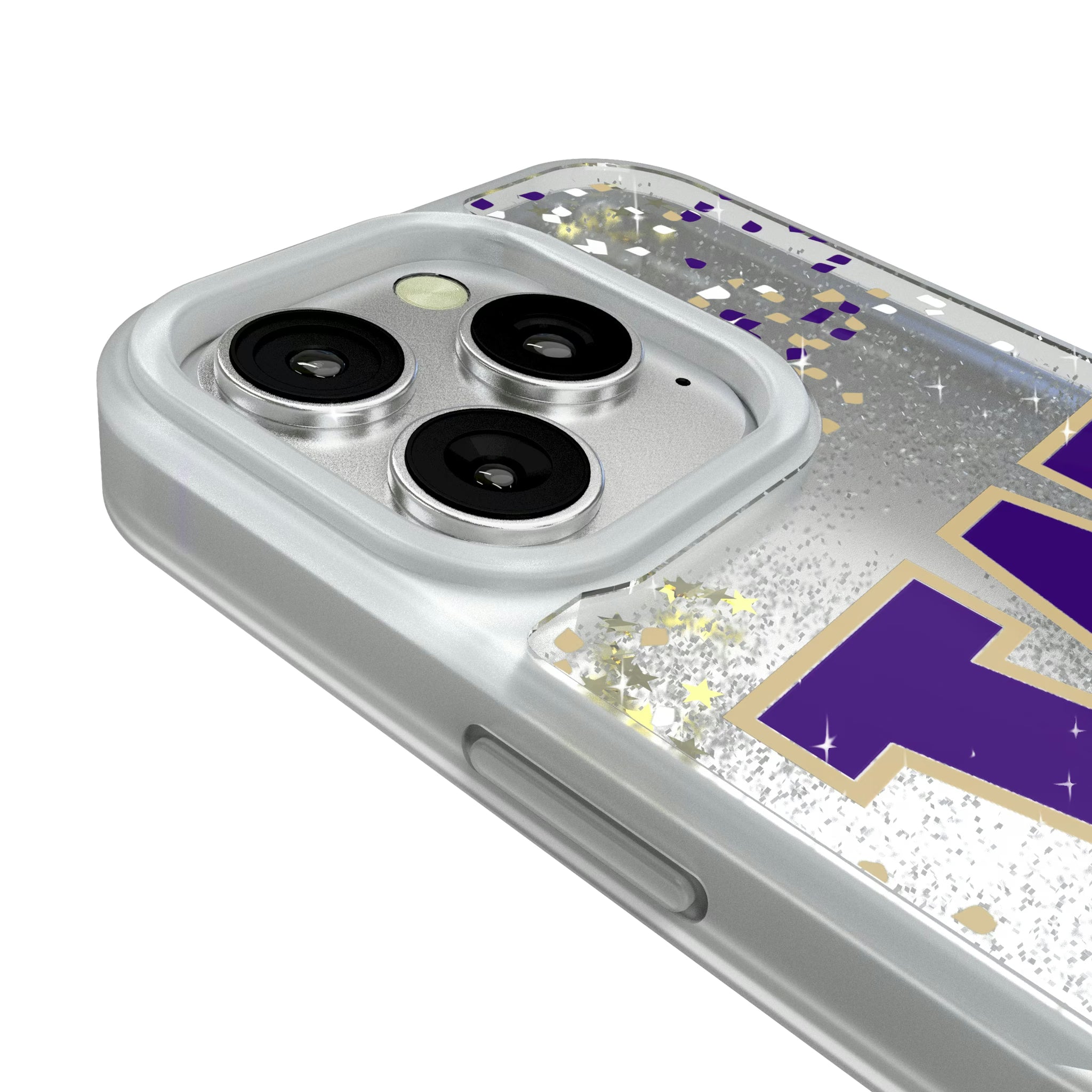University of Washington Huskies Confetti iPhone Glitter Phone Case for Apple iPhone - Detail#Device_iPhone 16 Pro