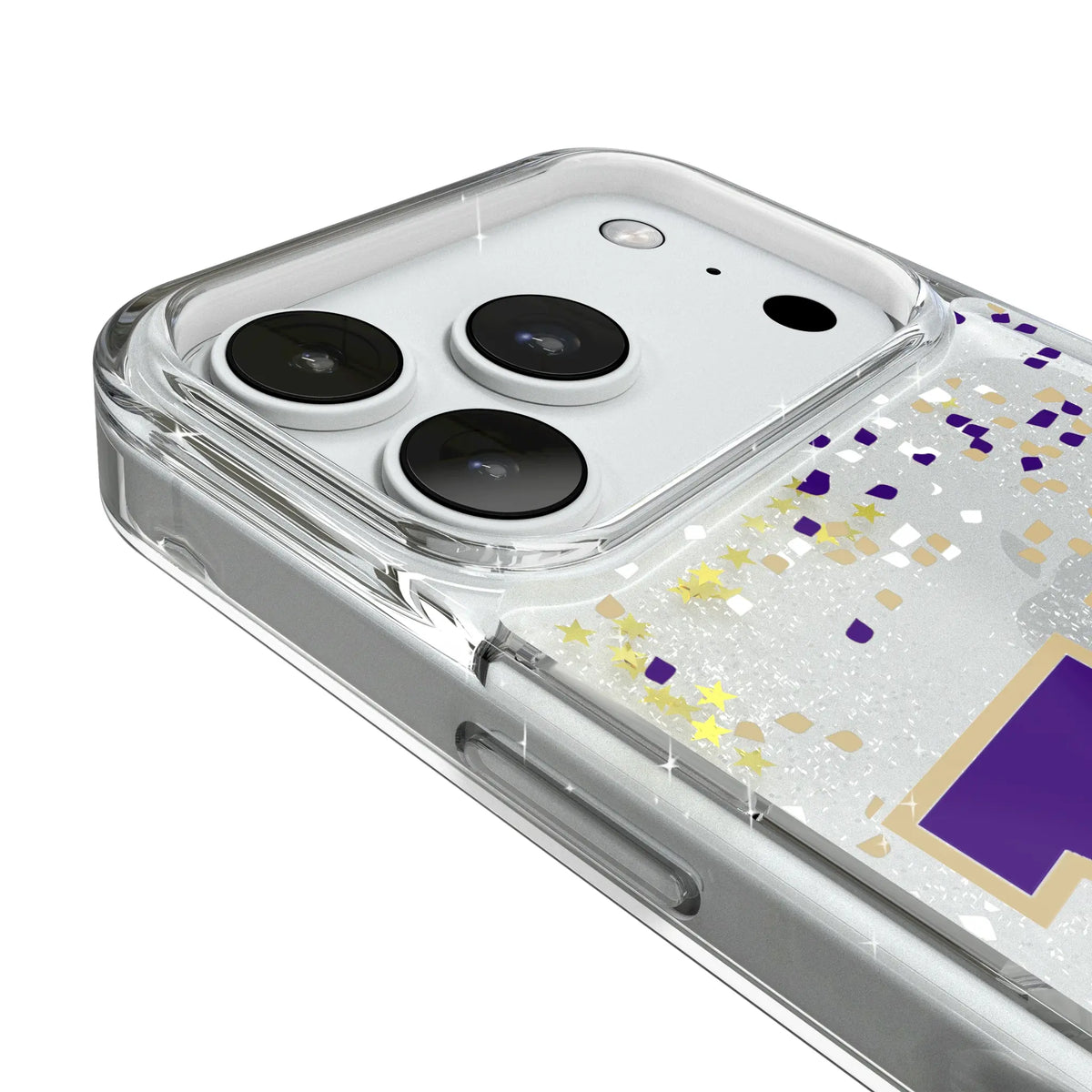 University of Washington Huskies Confetti iPhone Glitter Phone Case for Apple iPhone - Detail#Device_iPhone 18 Pro