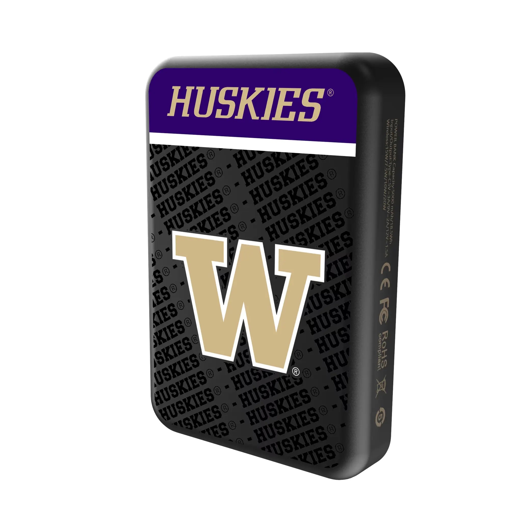 University of Washington Huskies Endzone Plus Wireless Mag Power Bank