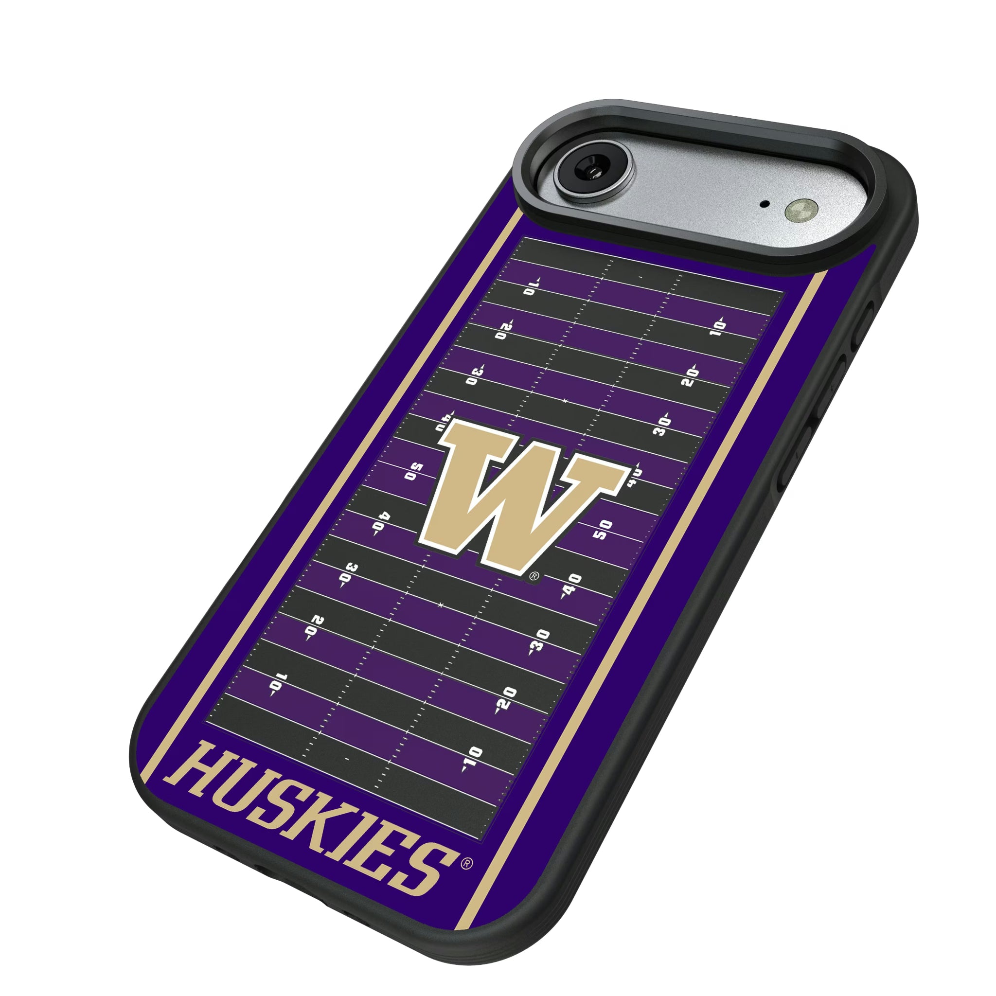 University of Washington Huskies Field iPhone Bump Phone Case for Apple iPhone - Isometric View#Device_iPhone Air