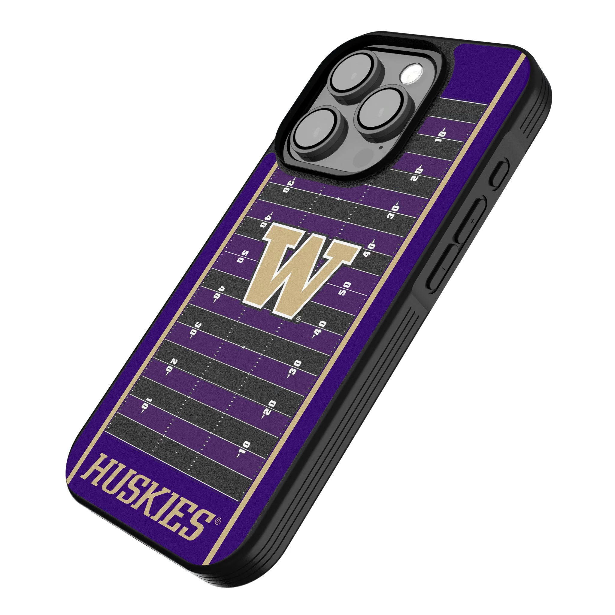 University of Washington Huskies Field iPhone Bump Phone Case for Apple iPhone - Isometric View