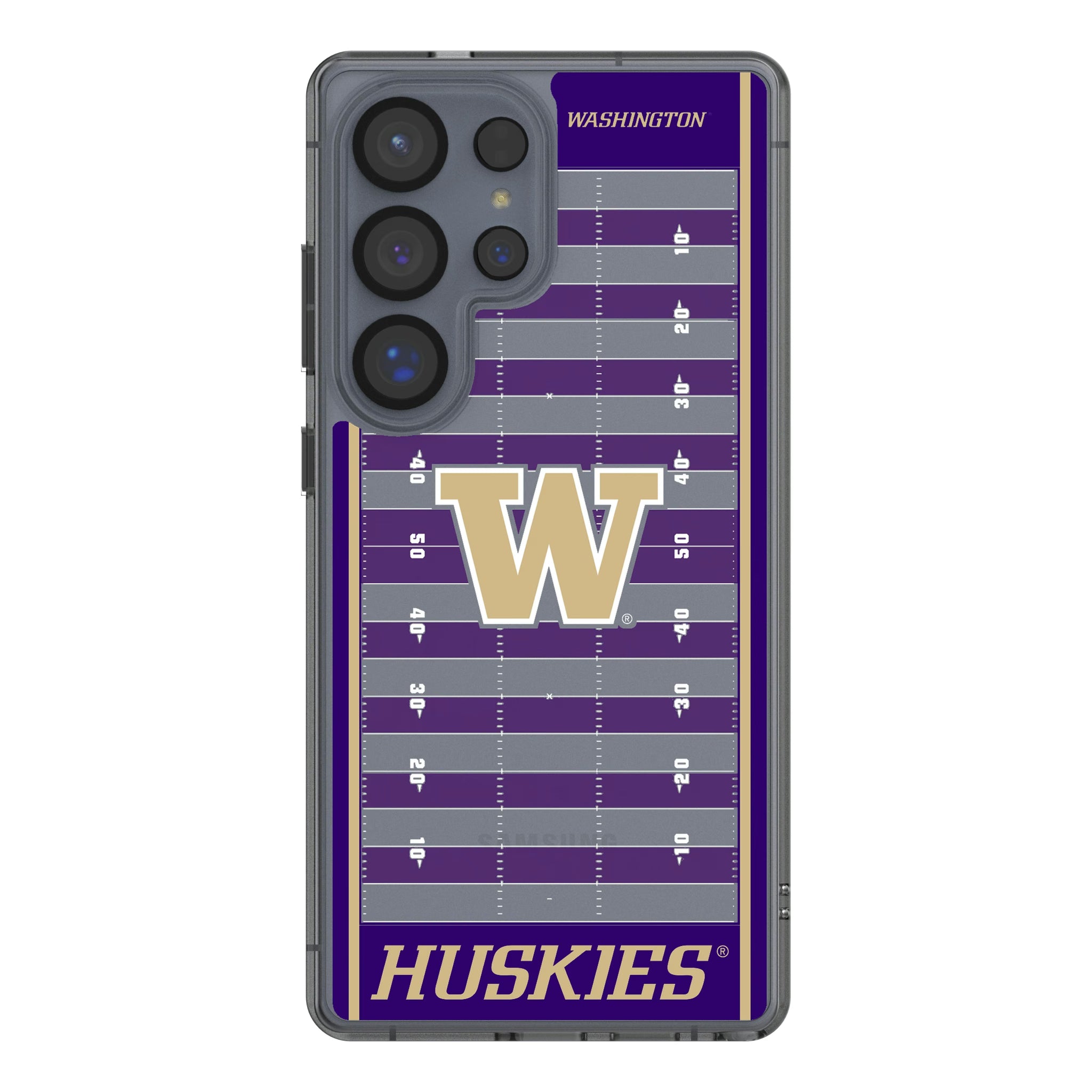 University of Washington Huskies Field Galaxy Clear Phone Case for Samsung Galaxy