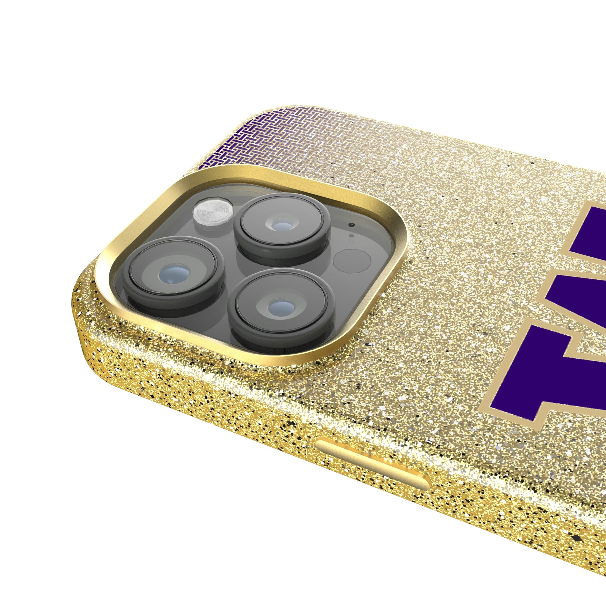 University of Washington Huskies Linen iPhone Bling Phone Case for Apple iPhone - Detail