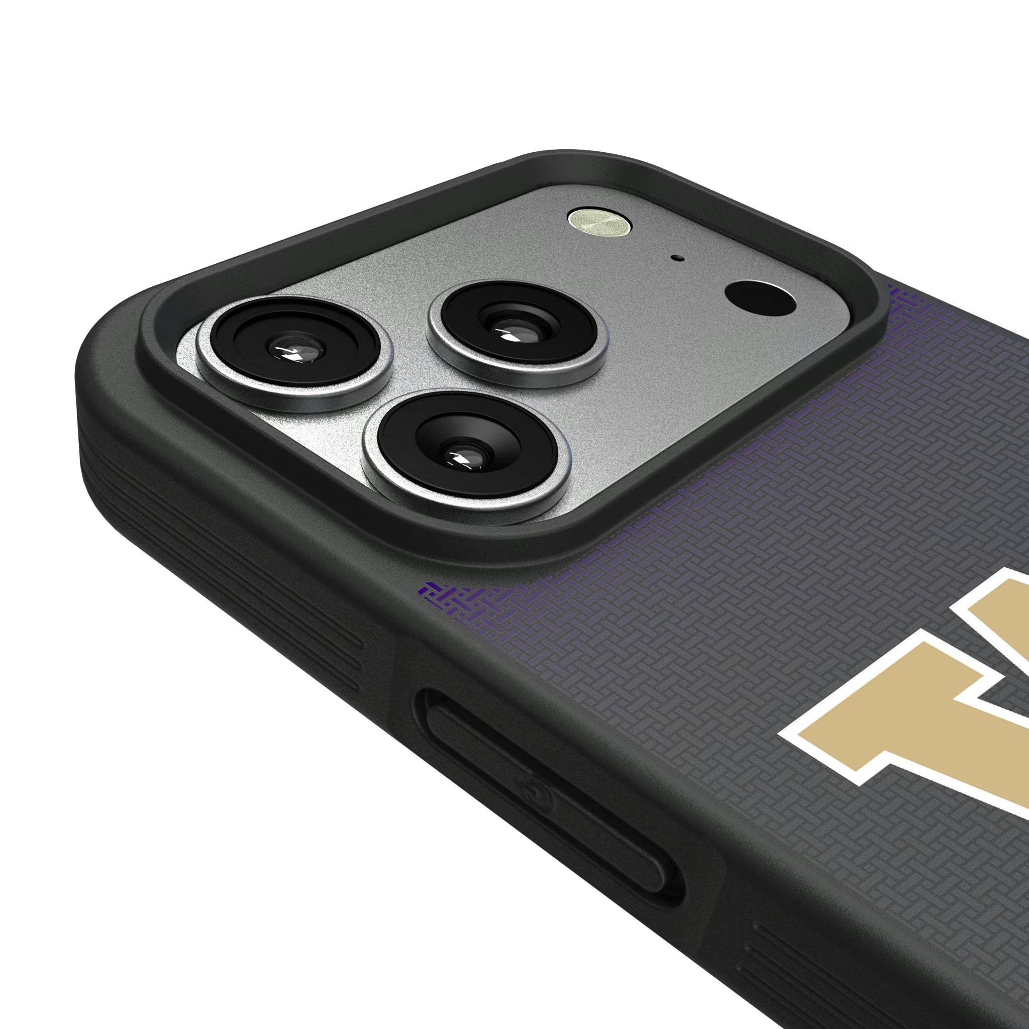 University of Washington Huskies Linen iPhone Bump Phone Case for Apple iPhone - Detail#Device_iPhone 17 Pro