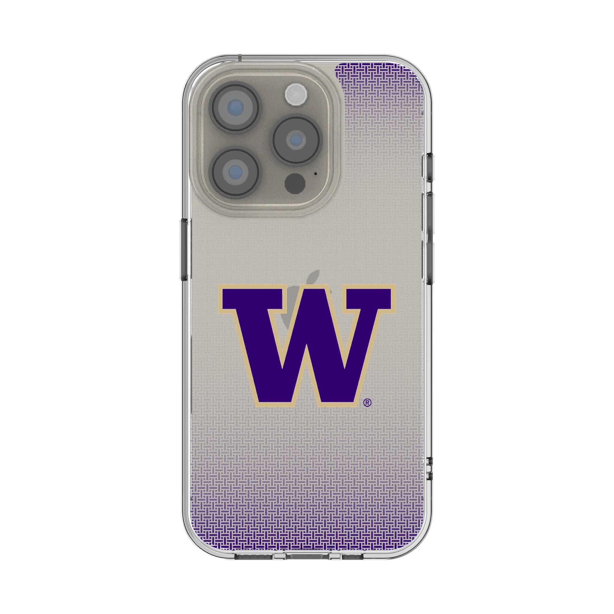 University of Washington Huskies Linen iPhone Clear Phone Case for Apple iPhone