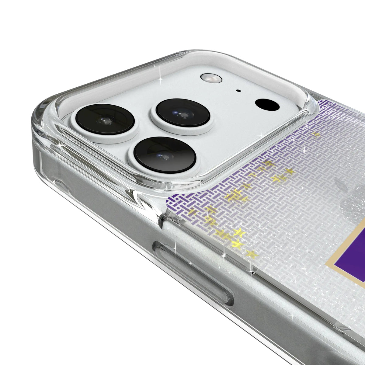 University of Washington Huskies Linen iPhone Glitter Phone Case for Apple iPhone - Detail#Device_iPhone 18 Pro