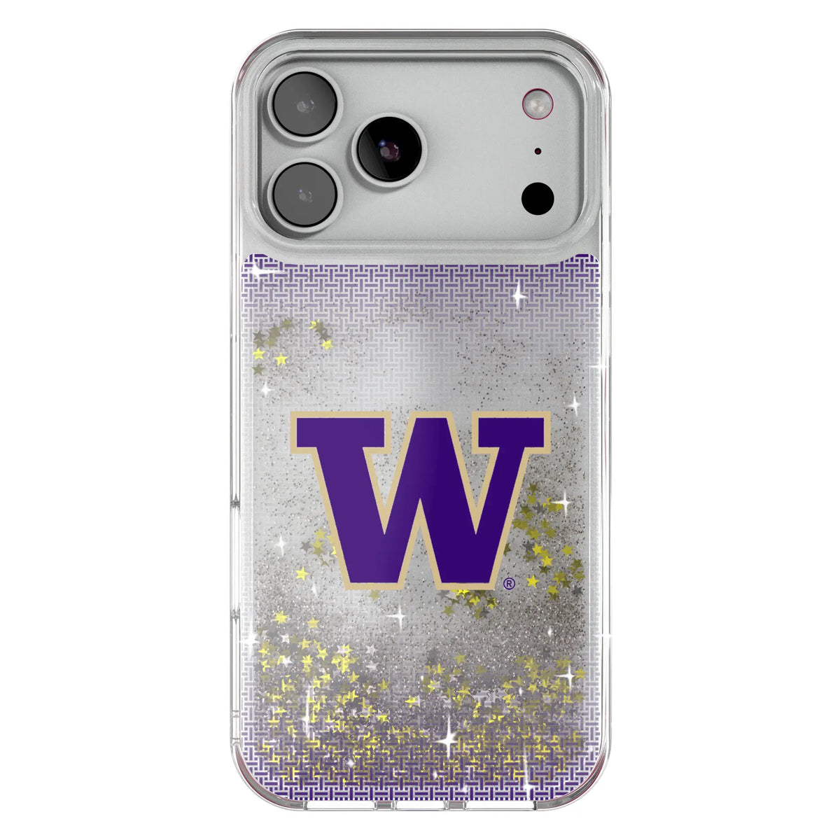 University of Washington Huskies Linen Glitter Phone Case for Apple iPhone