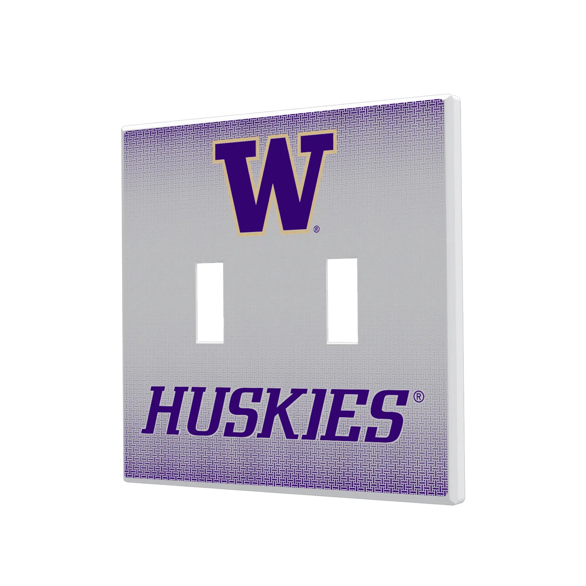 University of Washington Huskies Linen Hidden-Screw Light Switch Plate#Style_Double Toggle