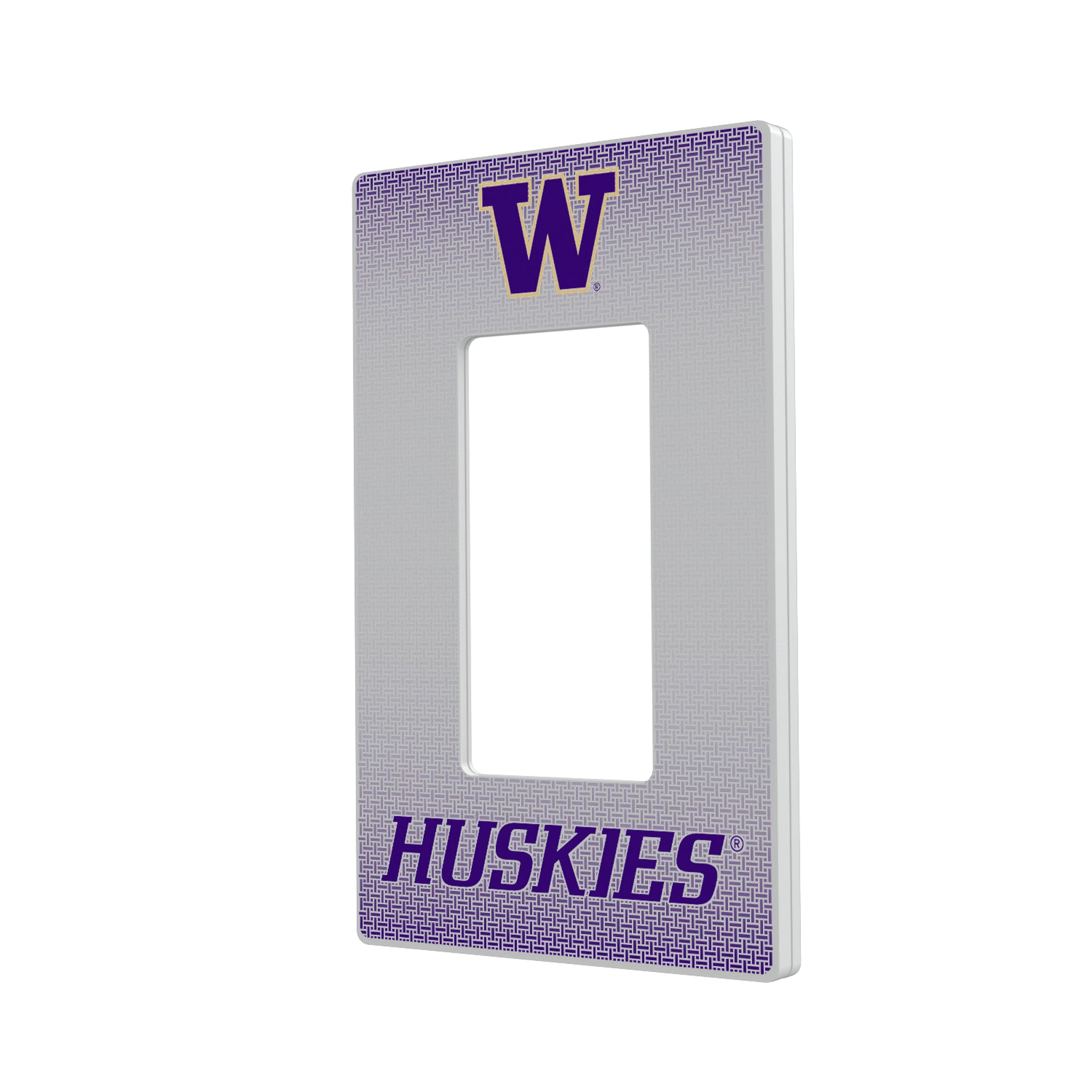 University of Washington Huskies Linen Hidden-Screw Light Switch Plate#Style_Single Rocker