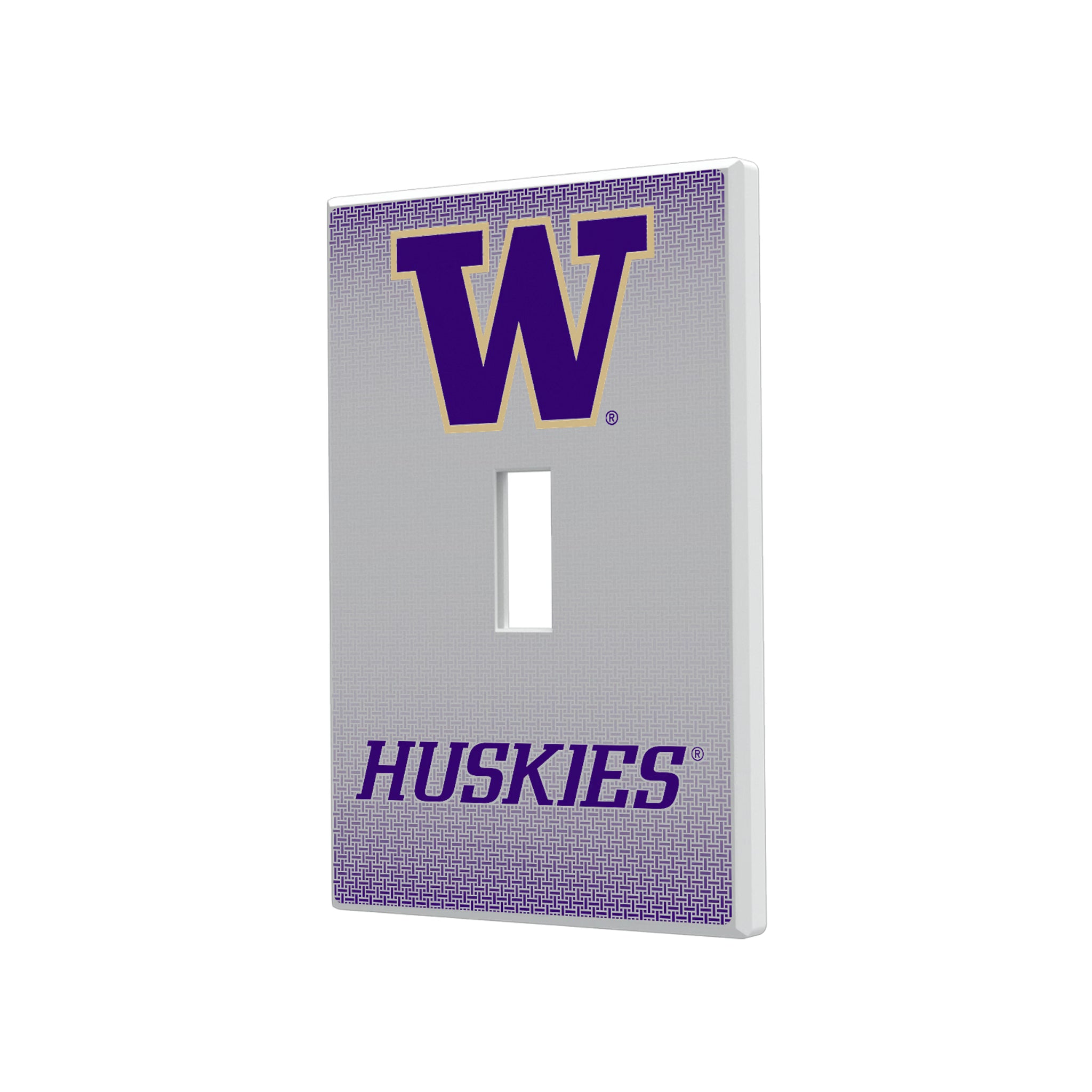 University of Washington Huskies Linen Hidden-Screw Light Switch Plate#Style_Single Toggle
