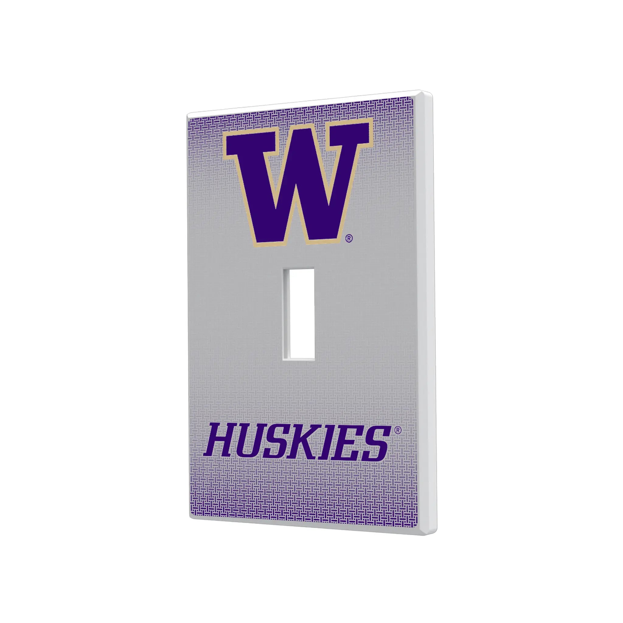 University of Washington Huskies Linen Hidden-Screw Light Switch Plate#Style_Single Toggle