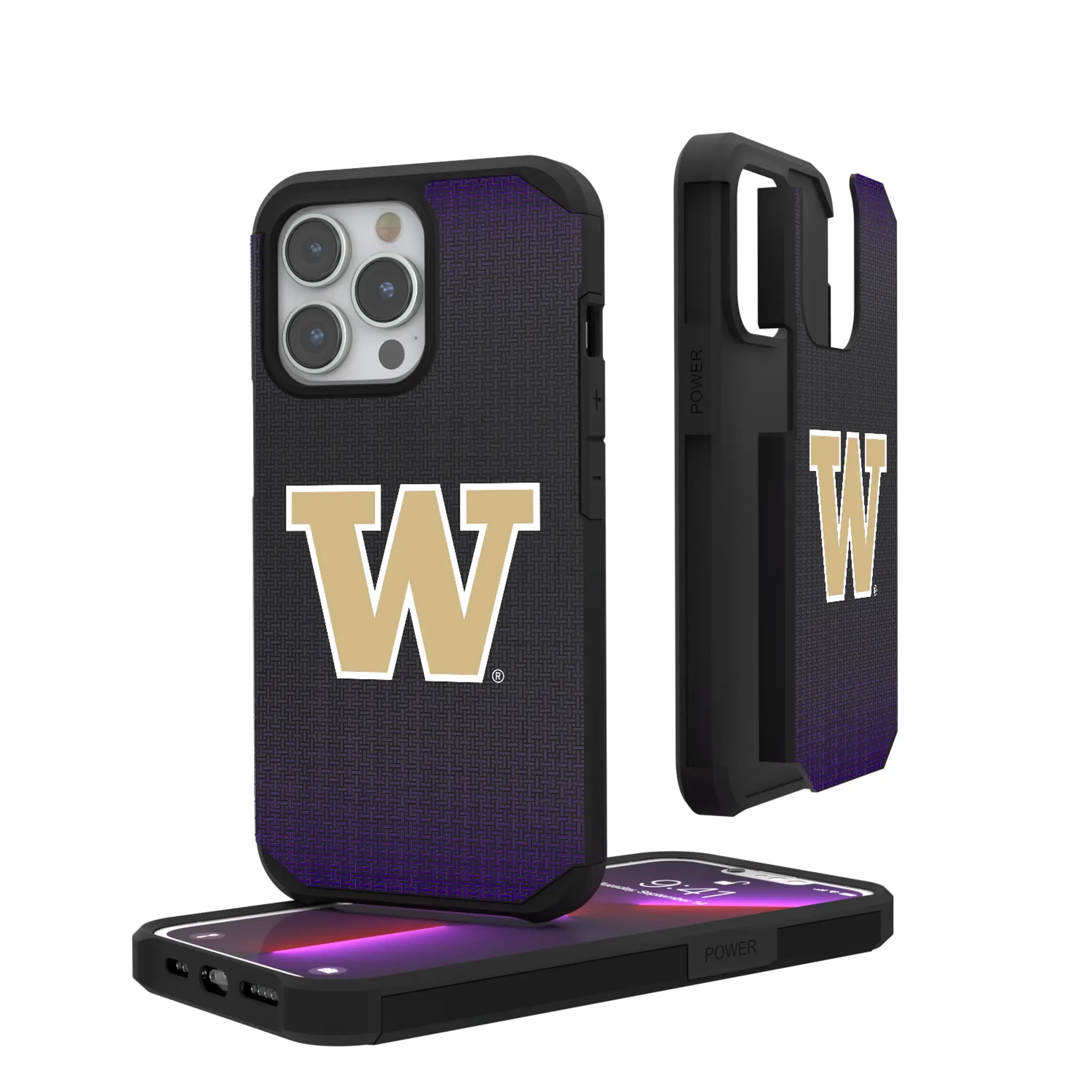 University of Washington Huskies Linen iPhone Rugged Phone Case for Apple iPhone