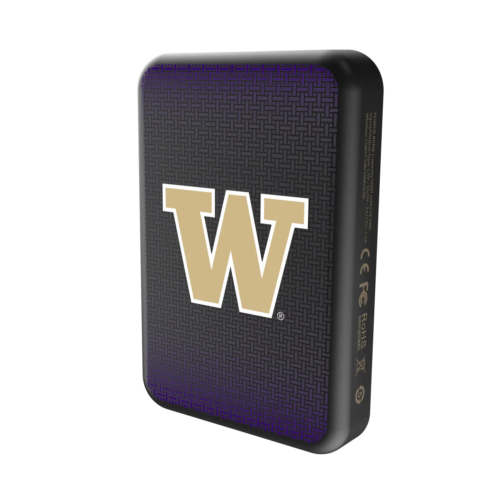 University of Washington Huskies Linen Wireless Mag Power Bank
