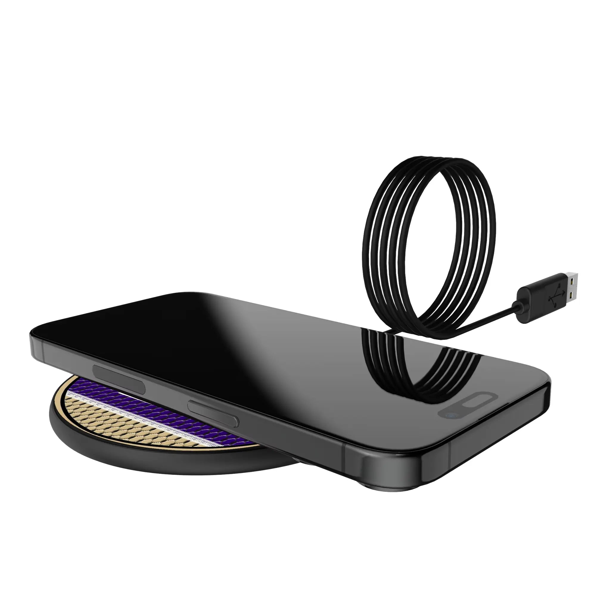 University of Washington Huskies Mesh 15-Watt Wireless Charger - Lifestyle
