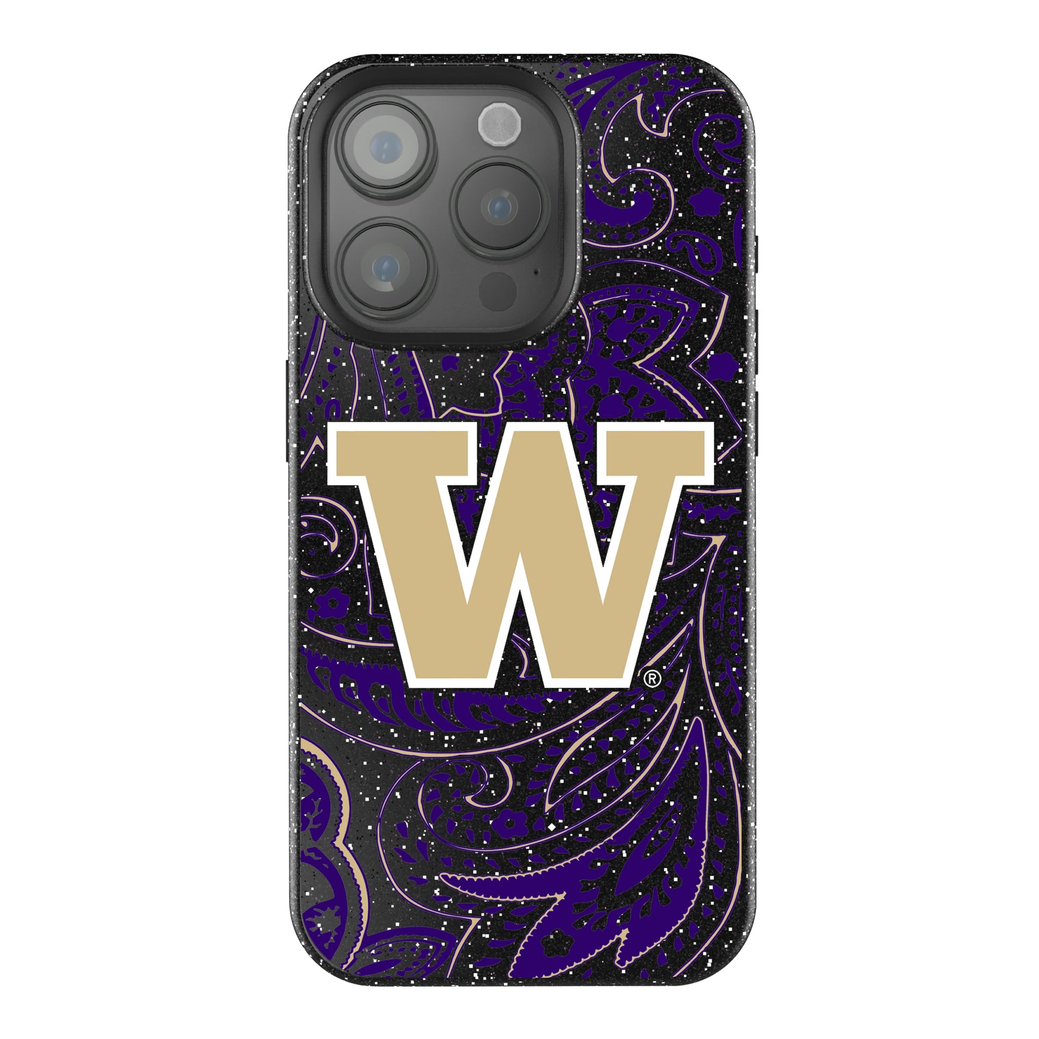 University of Washington Huskies Paisley iPhone Bling Phone Case for Apple iPhone