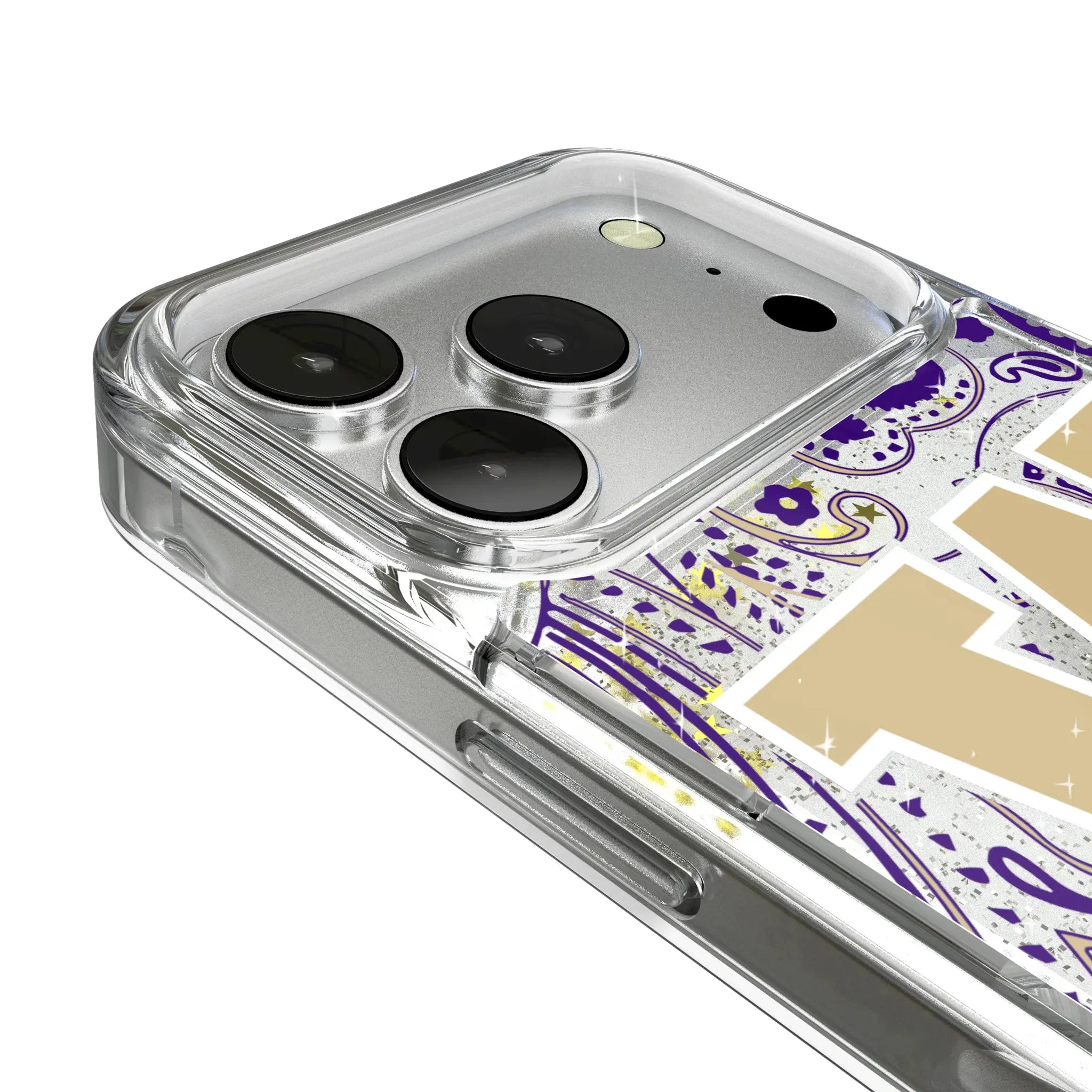 University of Washington Huskies Paisley iPhone Glitter Phone Case for Apple iPhone - Detail