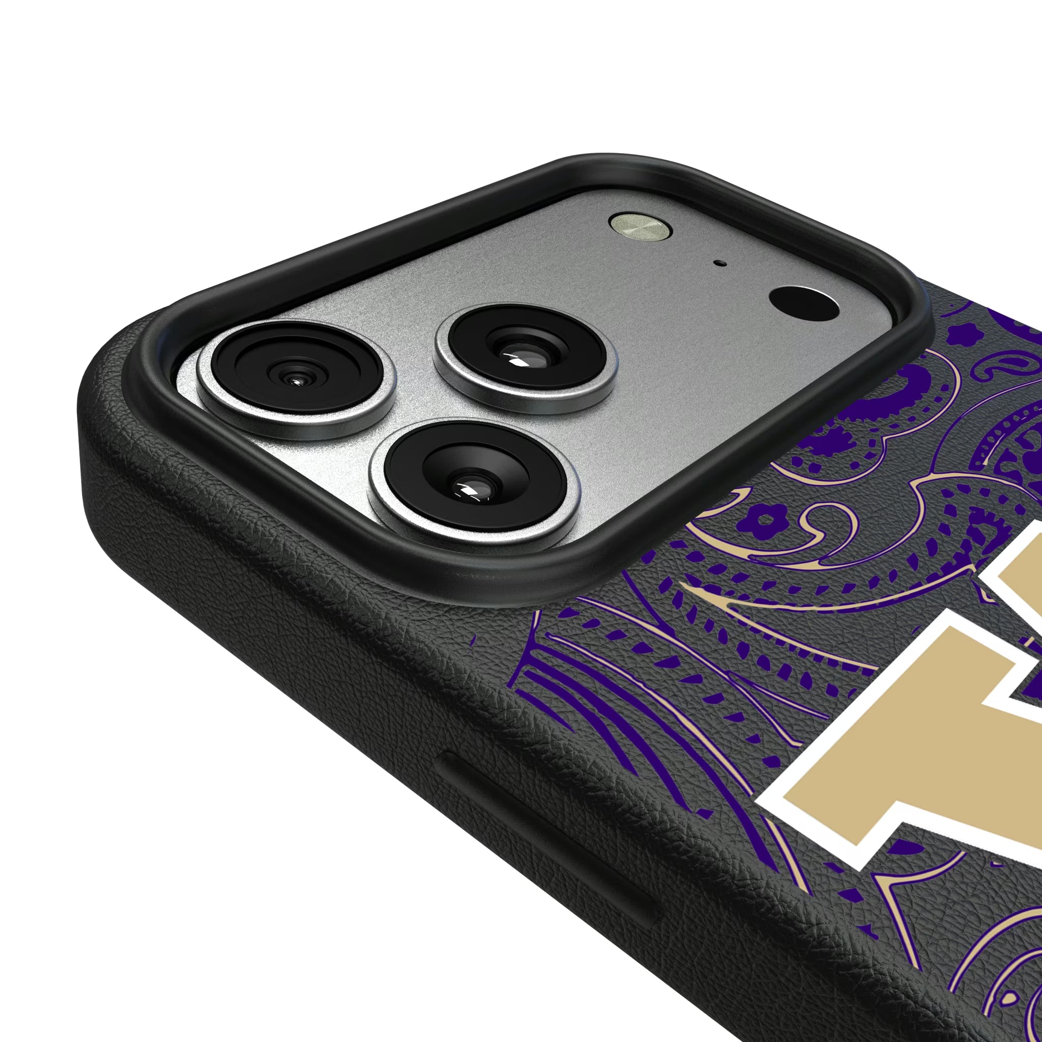 University of Washington Huskies Paisley iPhone MagSafe Compatible Phone Case for Apple iPhone - Detail#Device_iPhone 17 Pro Max