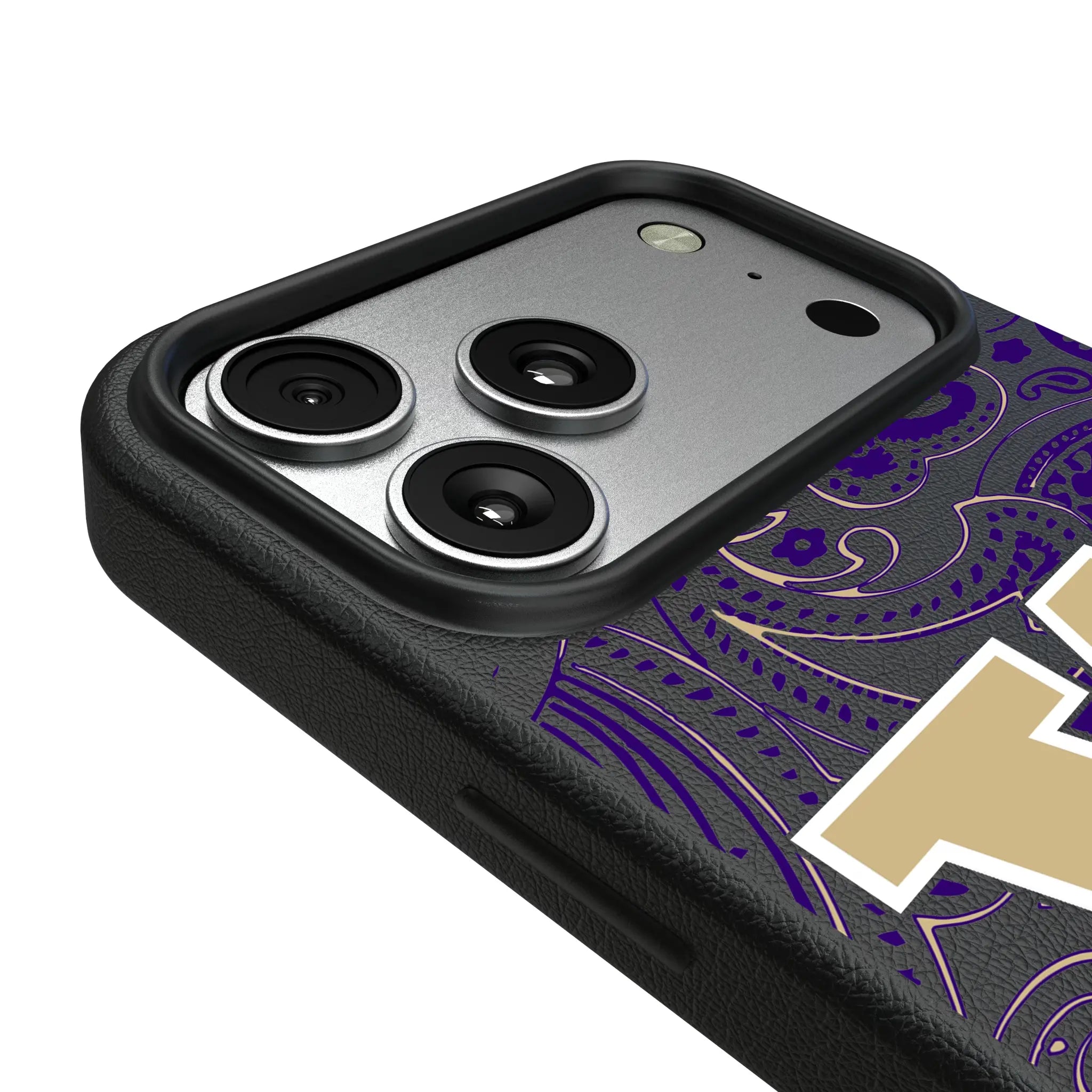 University of Washington Huskies Paisley iPhone MagSafe Compatible Phone Case for Apple iPhone - Detail#Device_iPhone 17 Pro Max