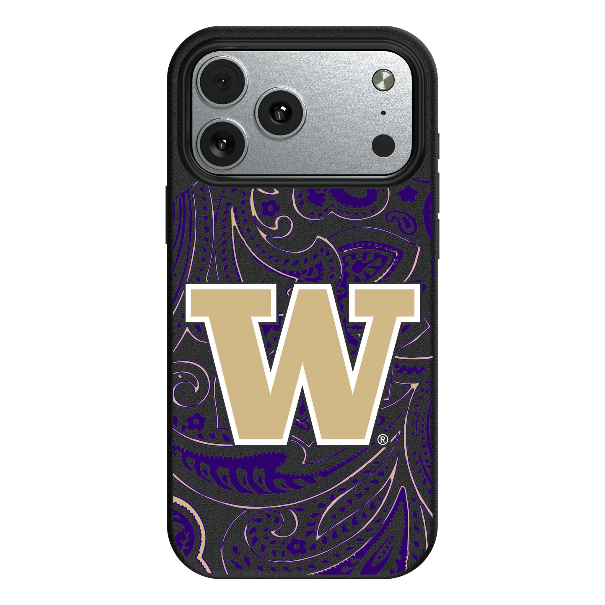 University of Washington Huskies Paisley iPhone MagSafe Compatible Phone Case for Apple iPhone#Device_iPhone 17 Pro Max