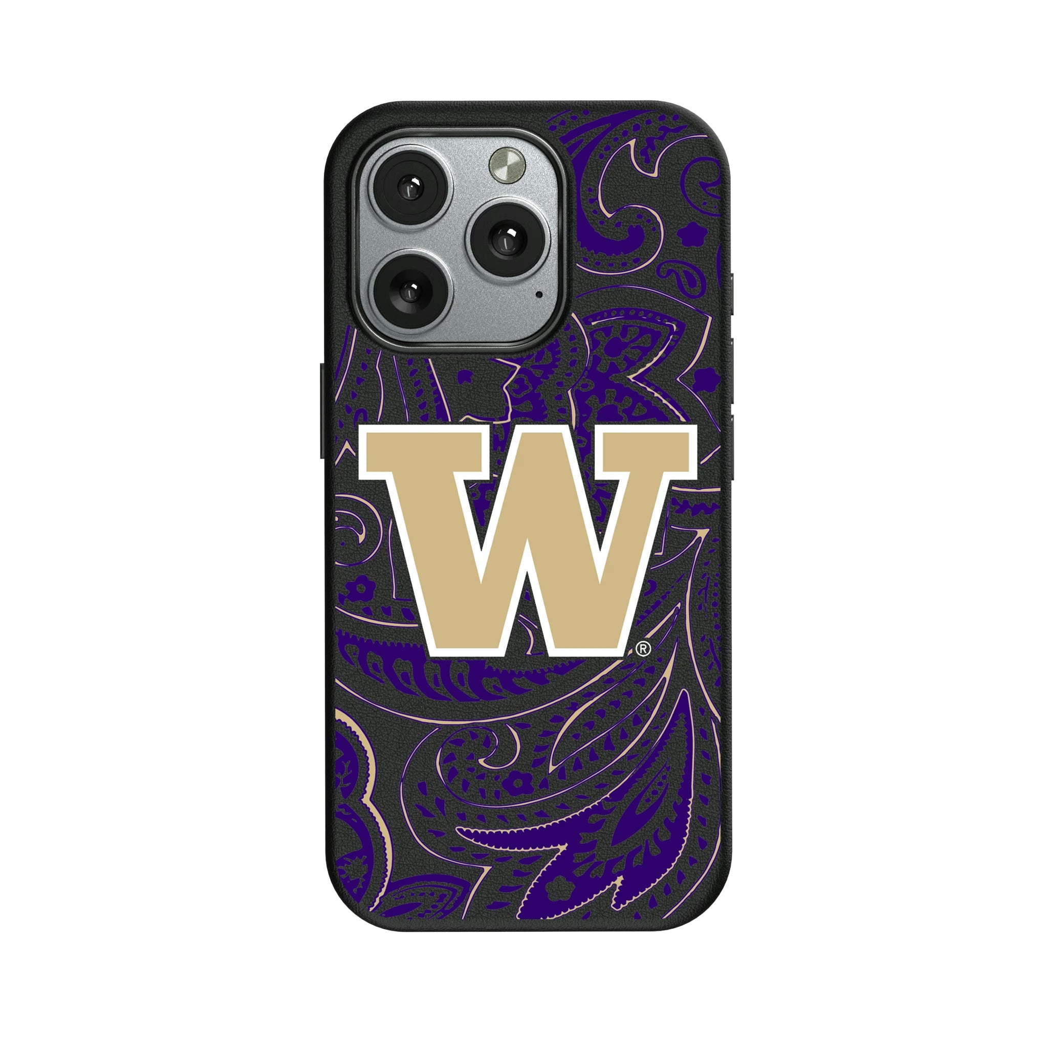 University of Washington Huskies Paisley iPhone MagSafe Compatible Phone Case for Apple iPhone