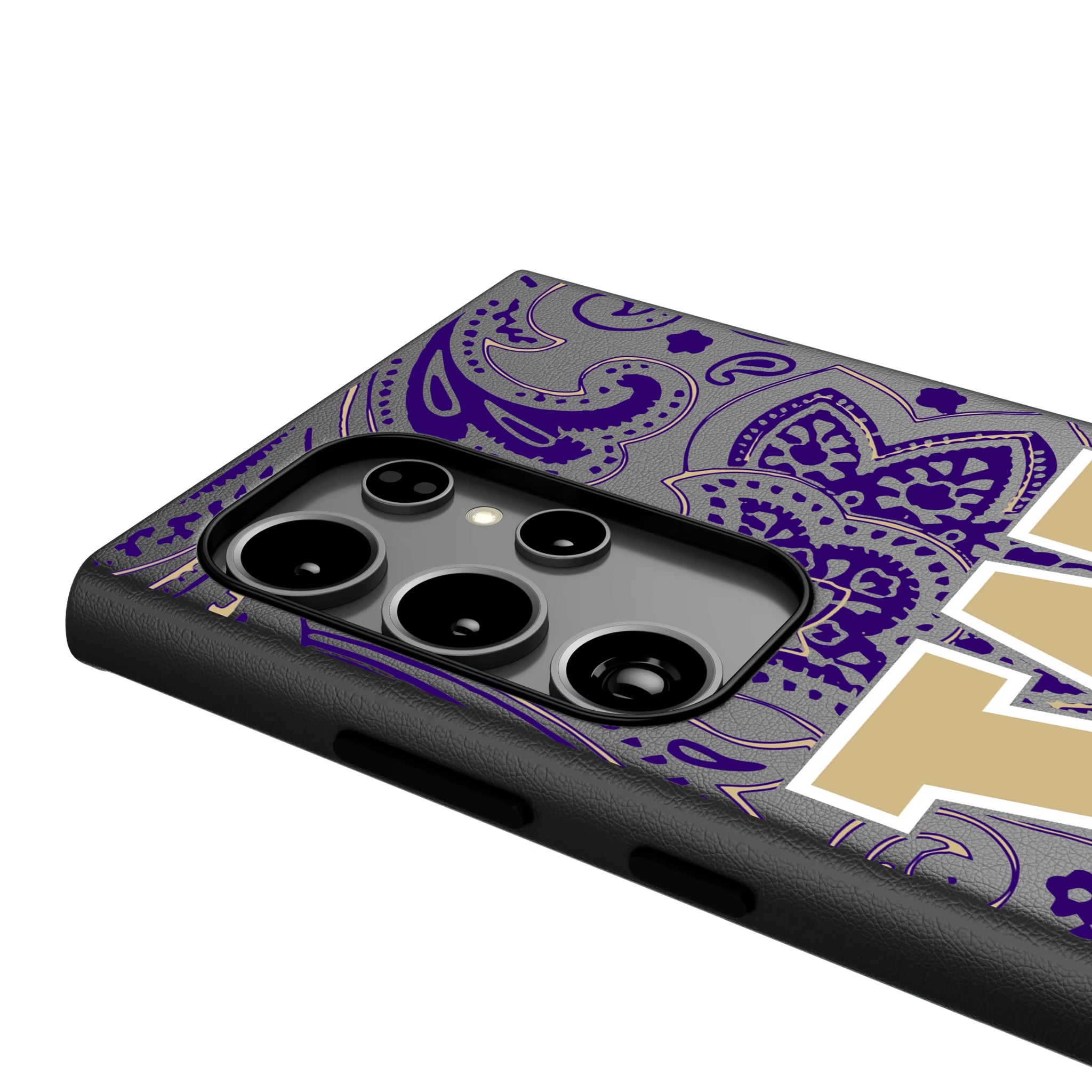 University of Washington Huskies Paisley Galaxy MagSafe Compatible Phone Case for Samsung Galaxy - Detail