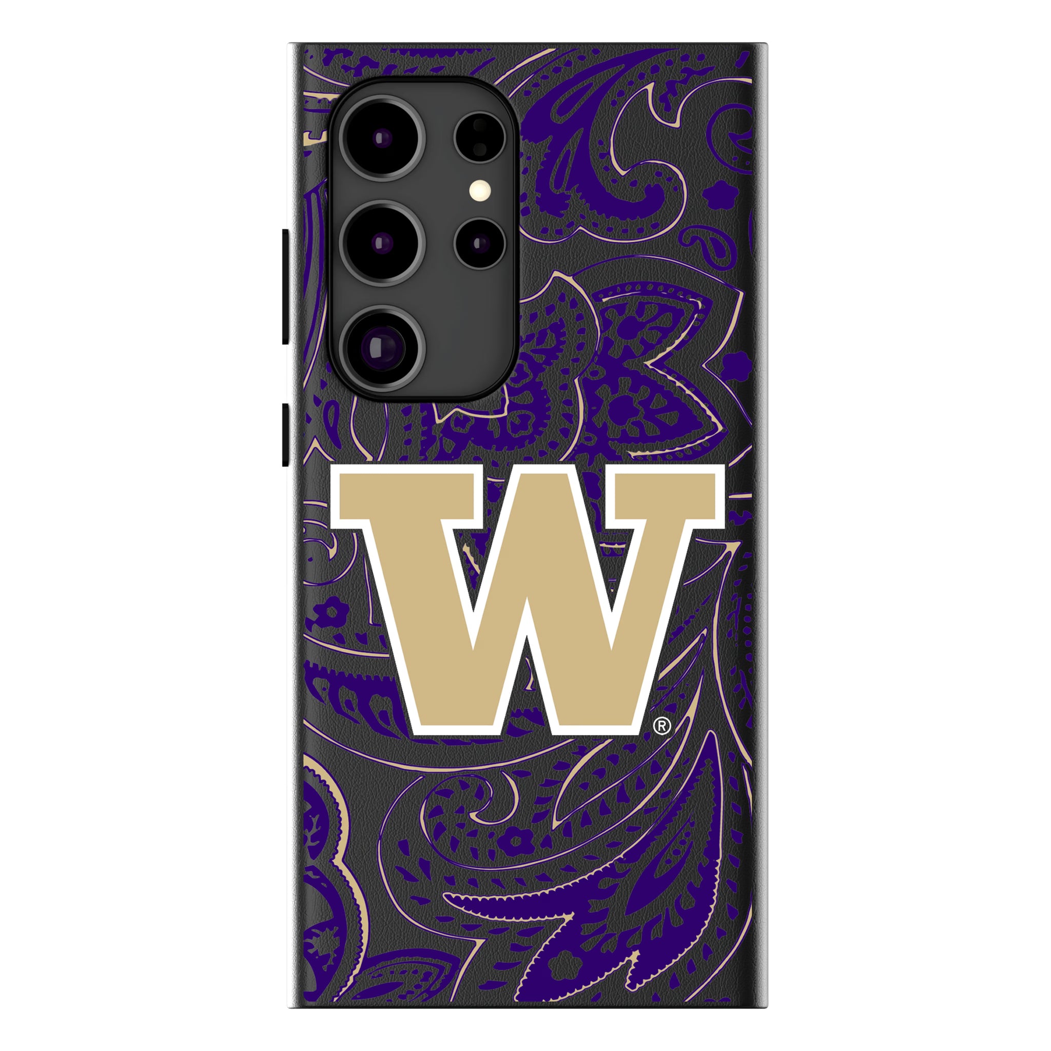 University of Washington Huskies Paisley Galaxy MagSafe Compatible Phone Case for Samsung Galaxy